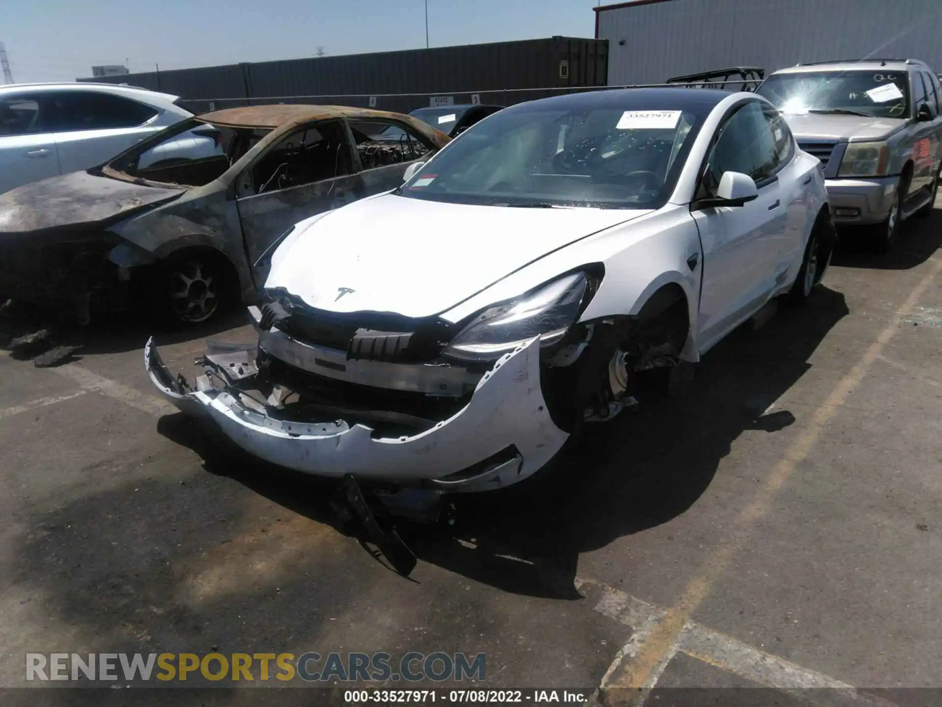 2 Фотография поврежденного автомобиля 5YJ3E1EB5NF163556 TESLA MODEL 3 2022