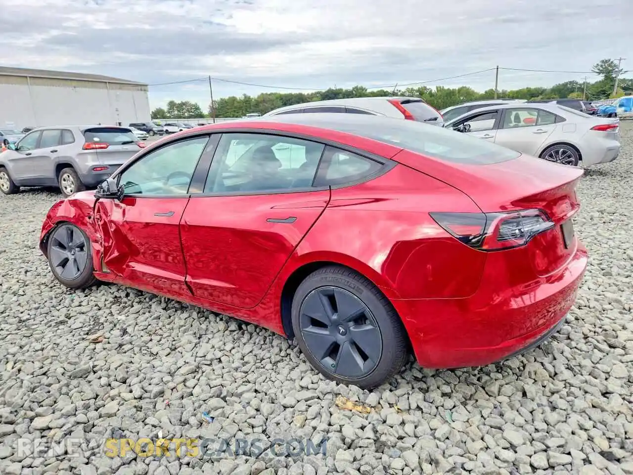 2 Photograph of a damaged car 5YJ3E1EB5NF173374 TESLA MODEL 3 2022