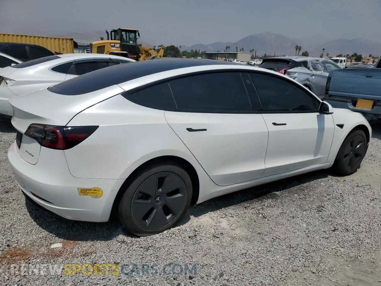 3 Photograph of a damaged car 5YJ3E1EB5NF183533 TESLA MODEL 3 2022