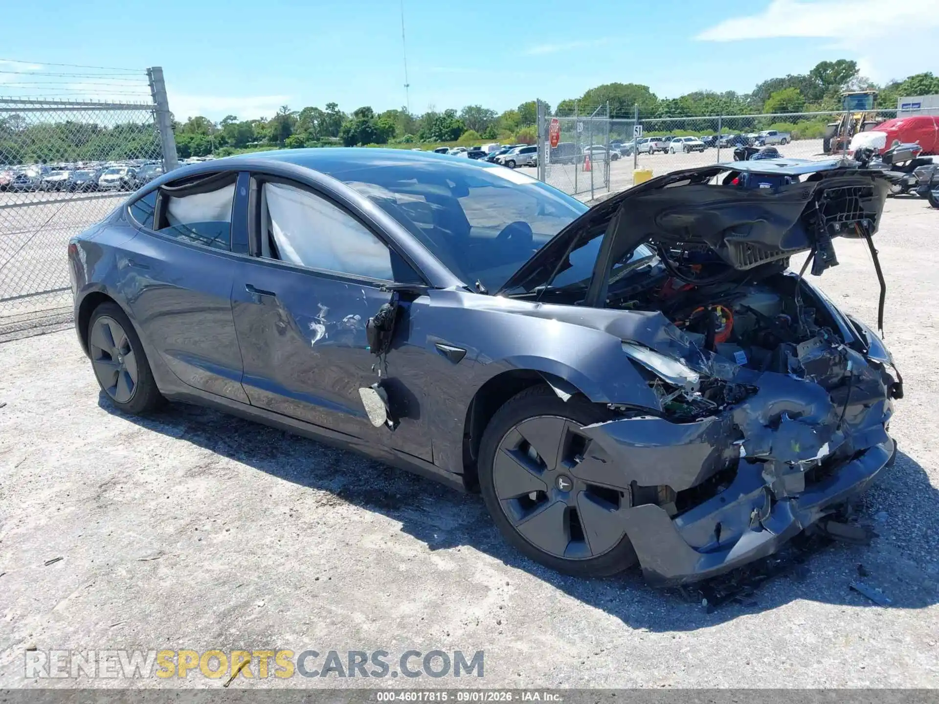 1 Photograph of a damaged car 5YJ3E1EB5NF184147 TESLA MODEL 3 2022