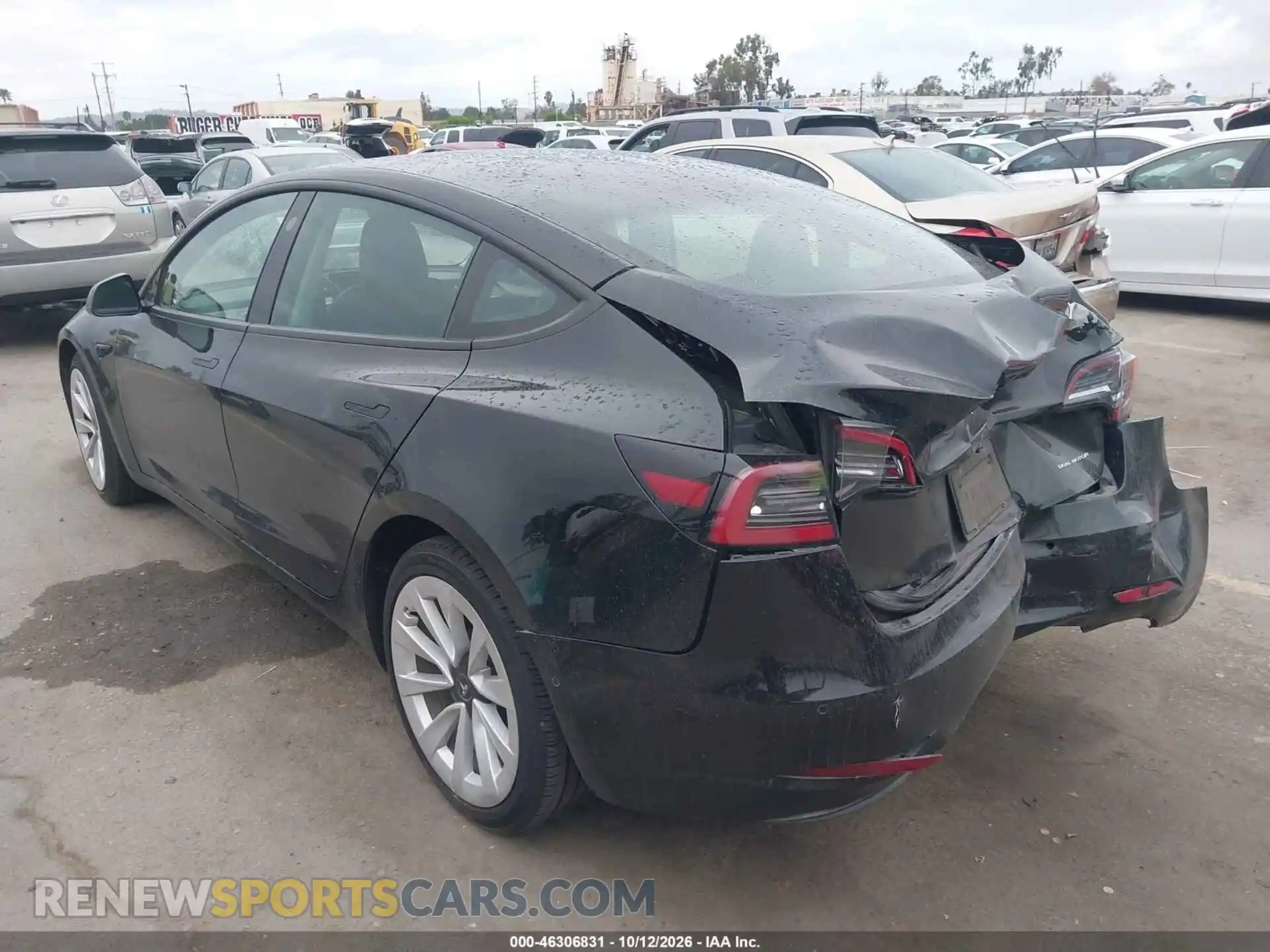 3 Photograph of a damaged car 5YJ3E1EB5NF195360 TESLA MODEL 3 2022