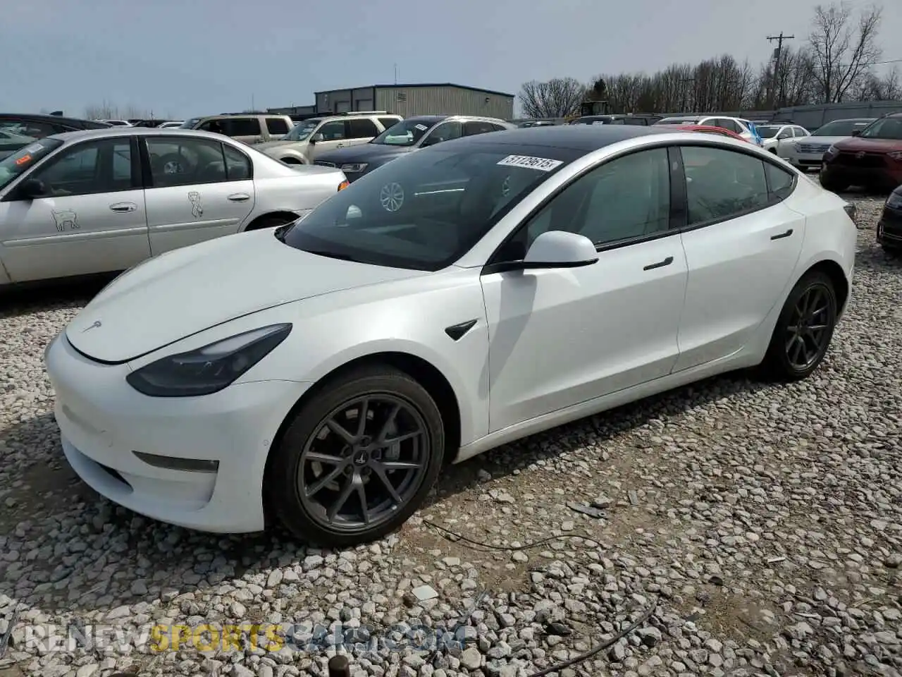 1 Photograph of a damaged car 5YJ3E1EB5NF196394 TESLA MODEL 3 2022