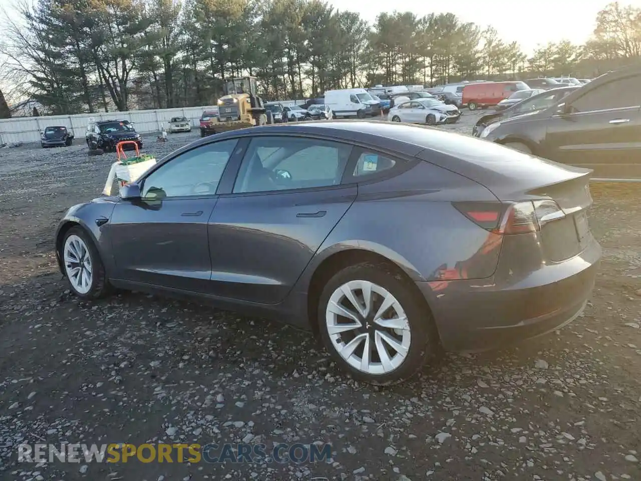 2 Photograph of a damaged car 5YJ3E1EB5NF204025 TESLA MODEL 3 2022