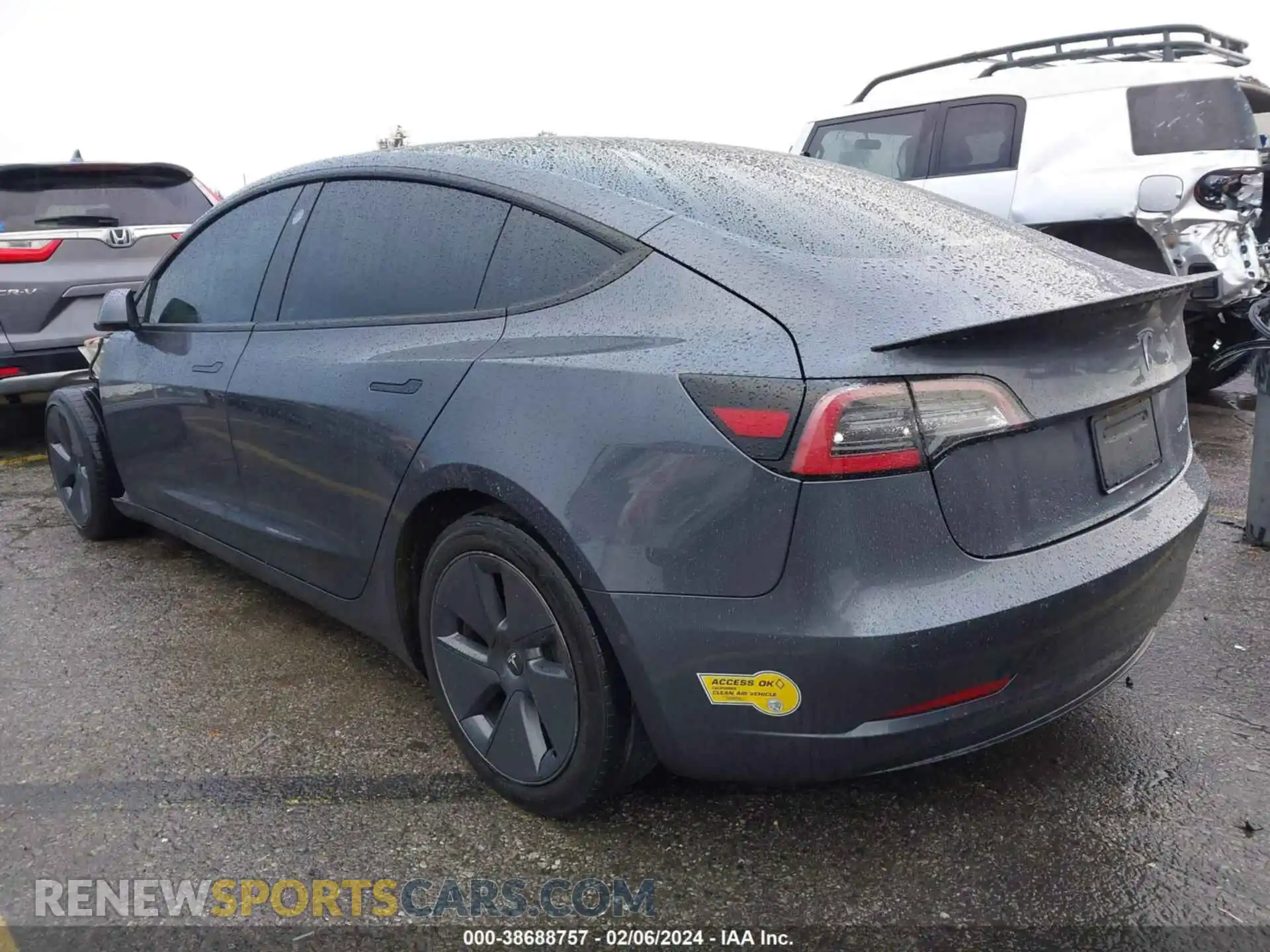 3 Photograph of a damaged car 5YJ3E1EB5NF221990 TESLA MODEL 3 2022