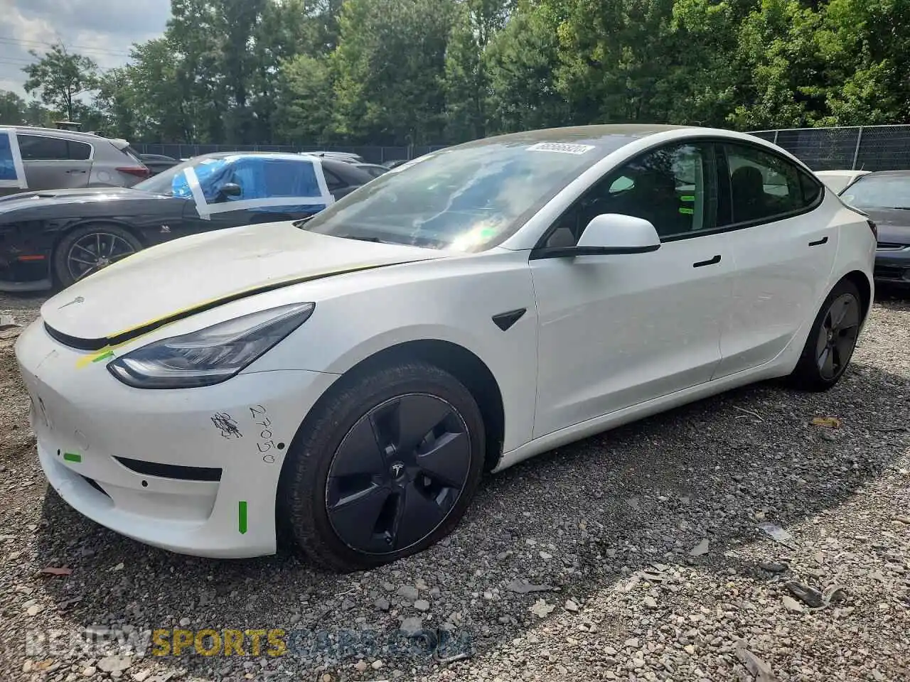 1 Photograph of a damaged car 5YJ3E1EB5NF246288 TESLA MODEL 3 2022