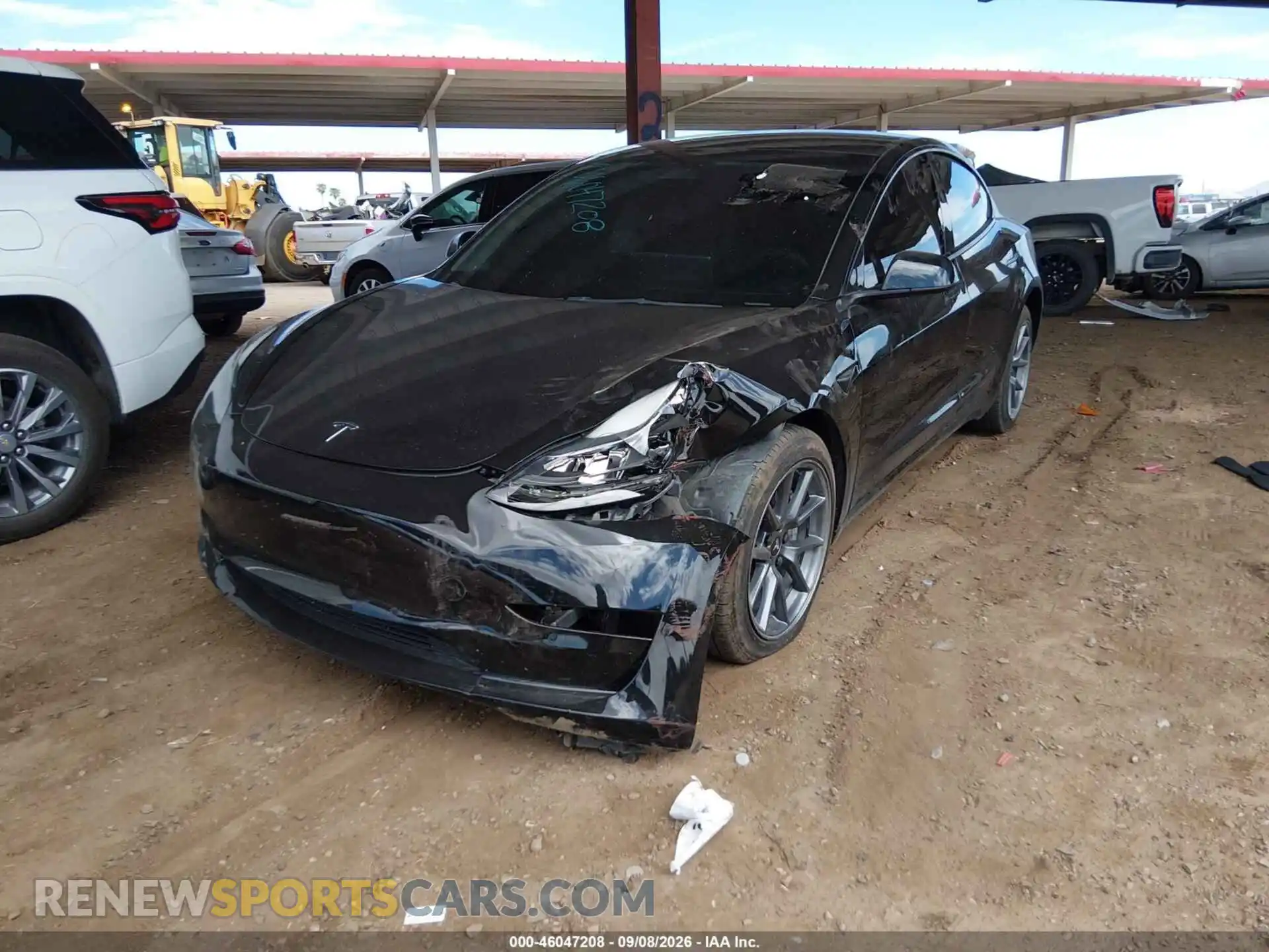 2 fotografías del automóvil dañado 5YJ3E1EB5NF247750 TESLA MODEL 3 2022