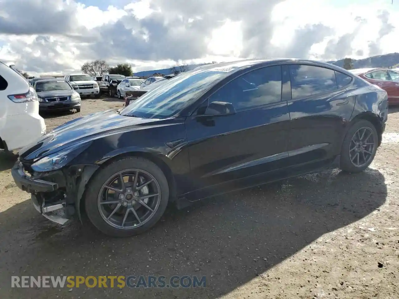 1 Photograph of a damaged car 5YJ3E1EB5NF257419 TESLA MODEL 3 2022