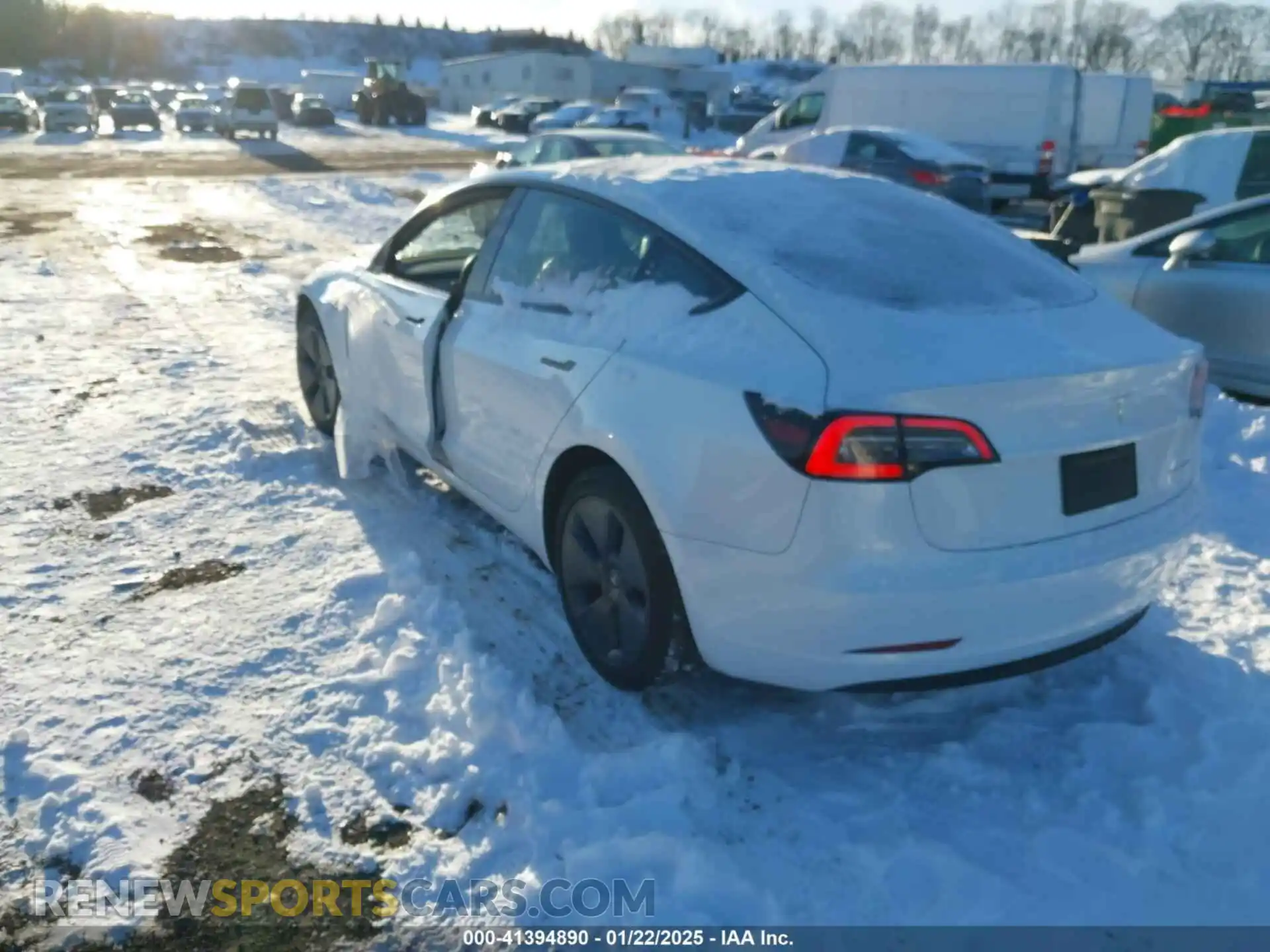 3 fotografías del automóvil dañado 5YJ3E1EB5NF266511 TESLA MODEL 3 2022