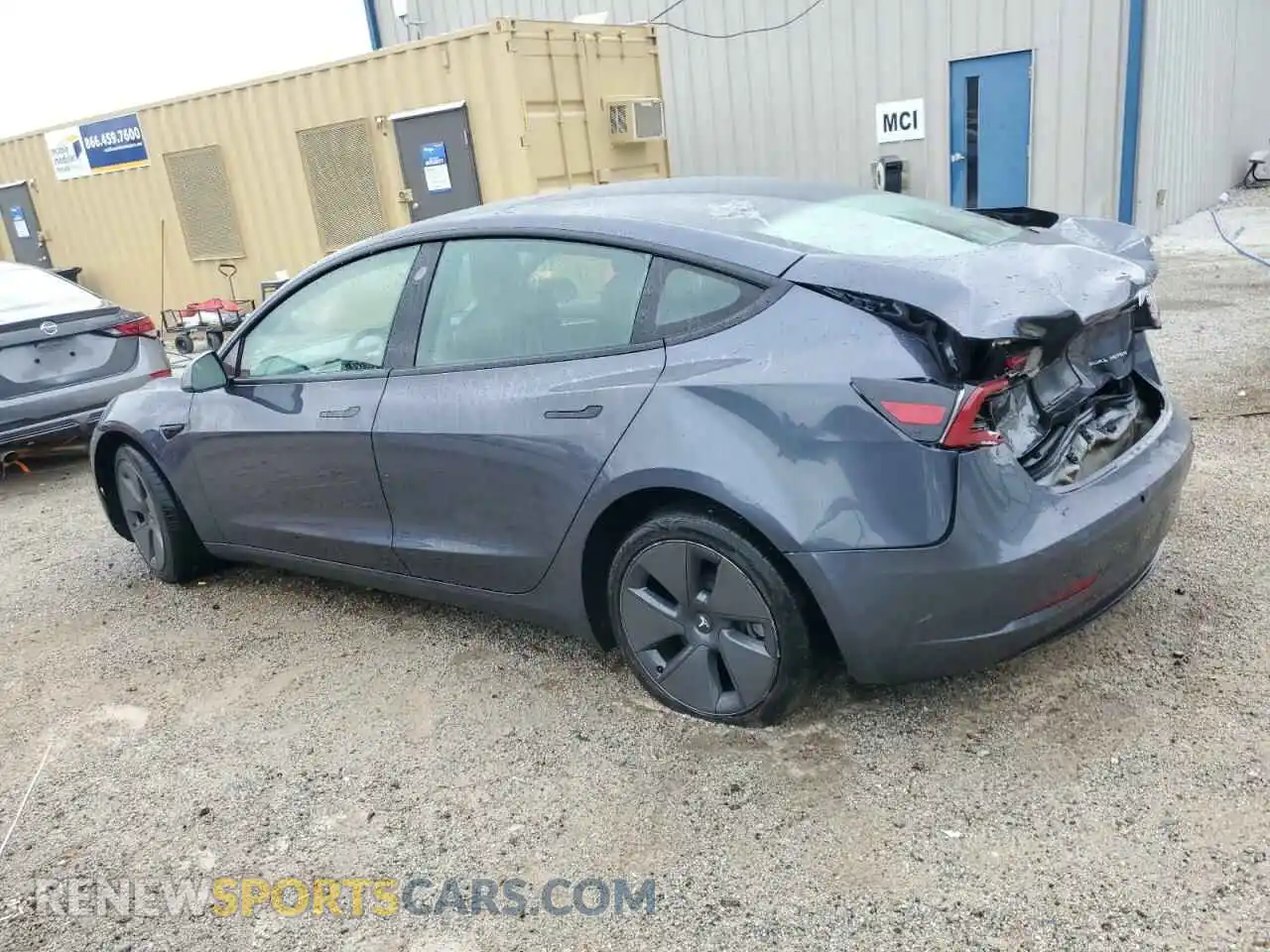 2 Photograph of a damaged car 5YJ3E1EB5NF287407 TESLA MODEL 3 2022
