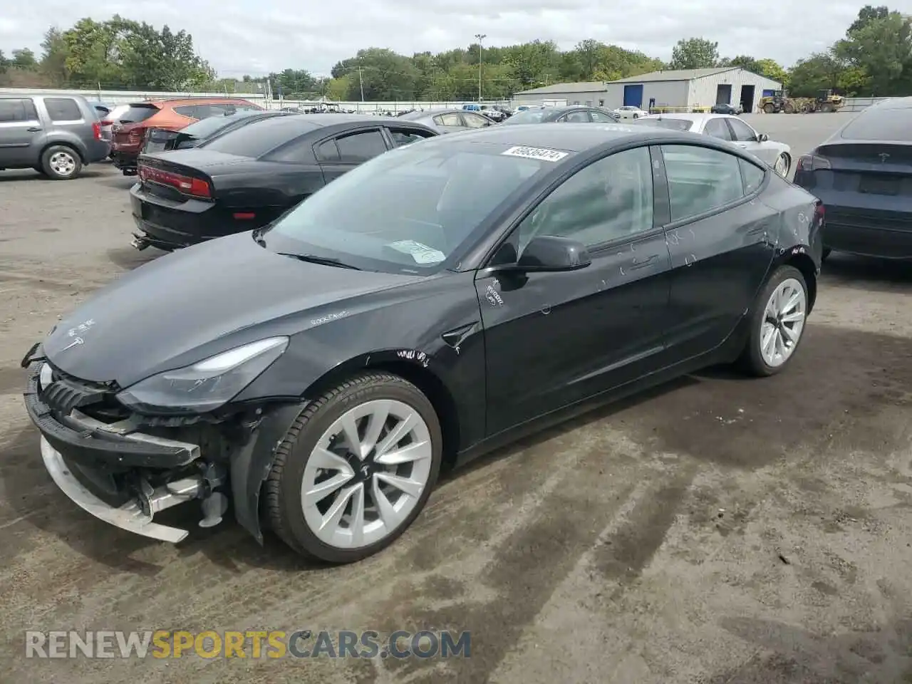 1 Photograph of a damaged car 5YJ3E1EB5NF288377 TESLA MODEL 3 2022