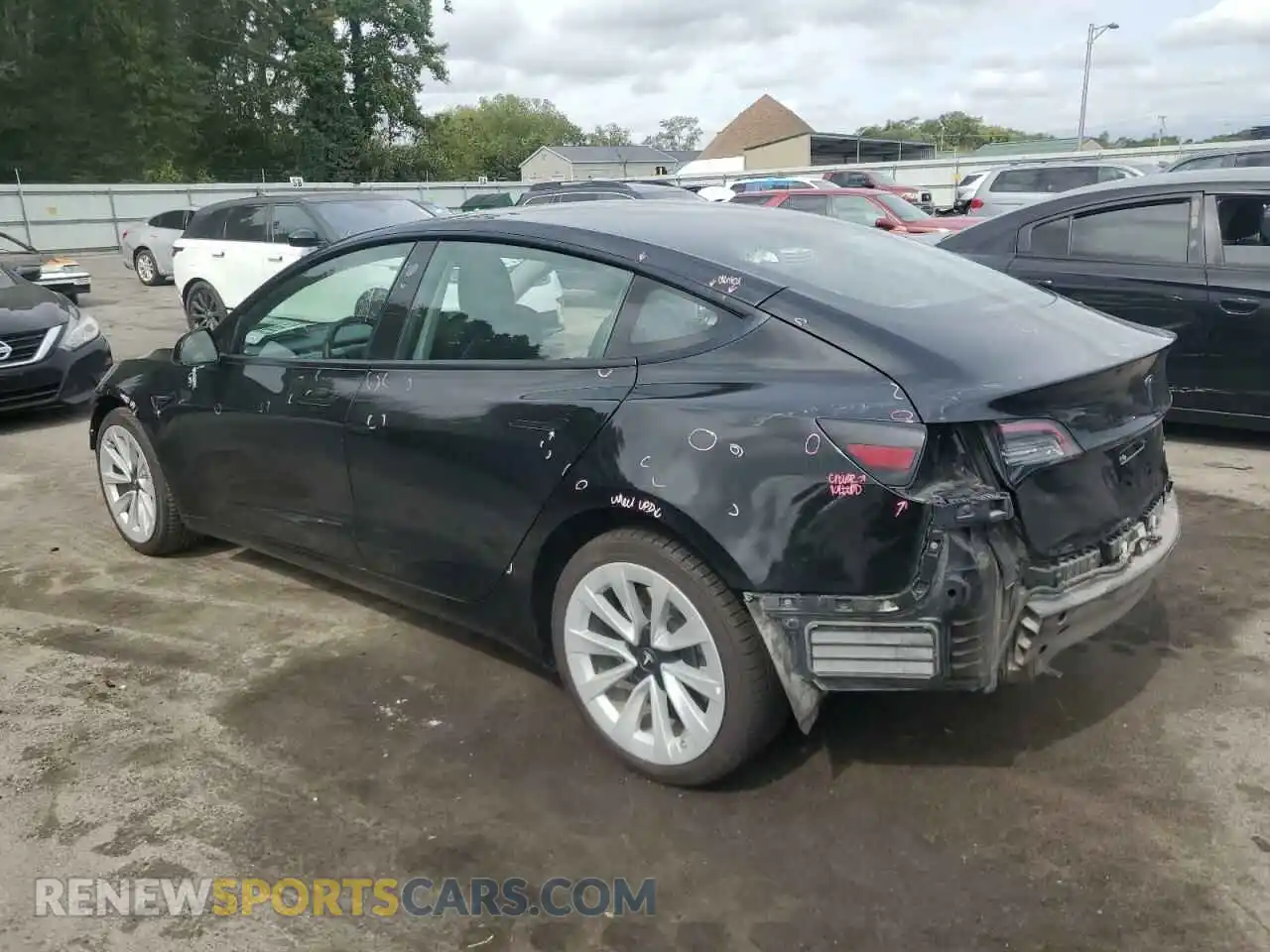 2 Photograph of a damaged car 5YJ3E1EB5NF288377 TESLA MODEL 3 2022