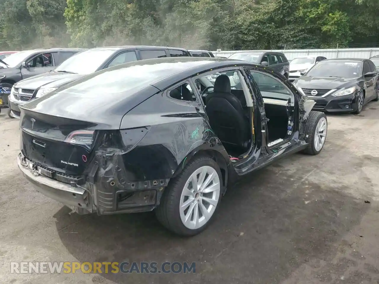 3 Photograph of a damaged car 5YJ3E1EB5NF288377 TESLA MODEL 3 2022