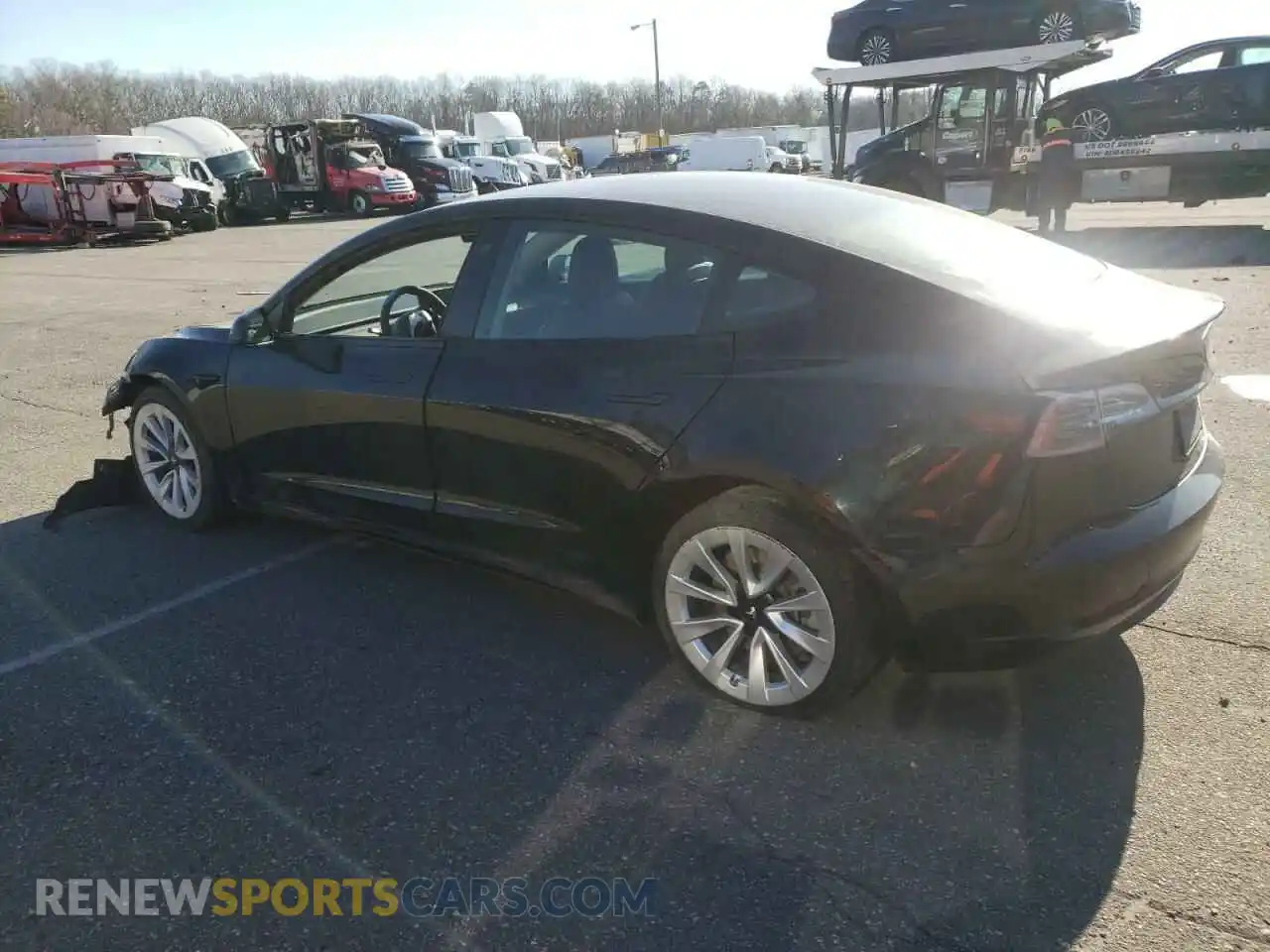 2 Photograph of a damaged car 5YJ3E1EB5NF290209 TESLA MODEL 3 2022