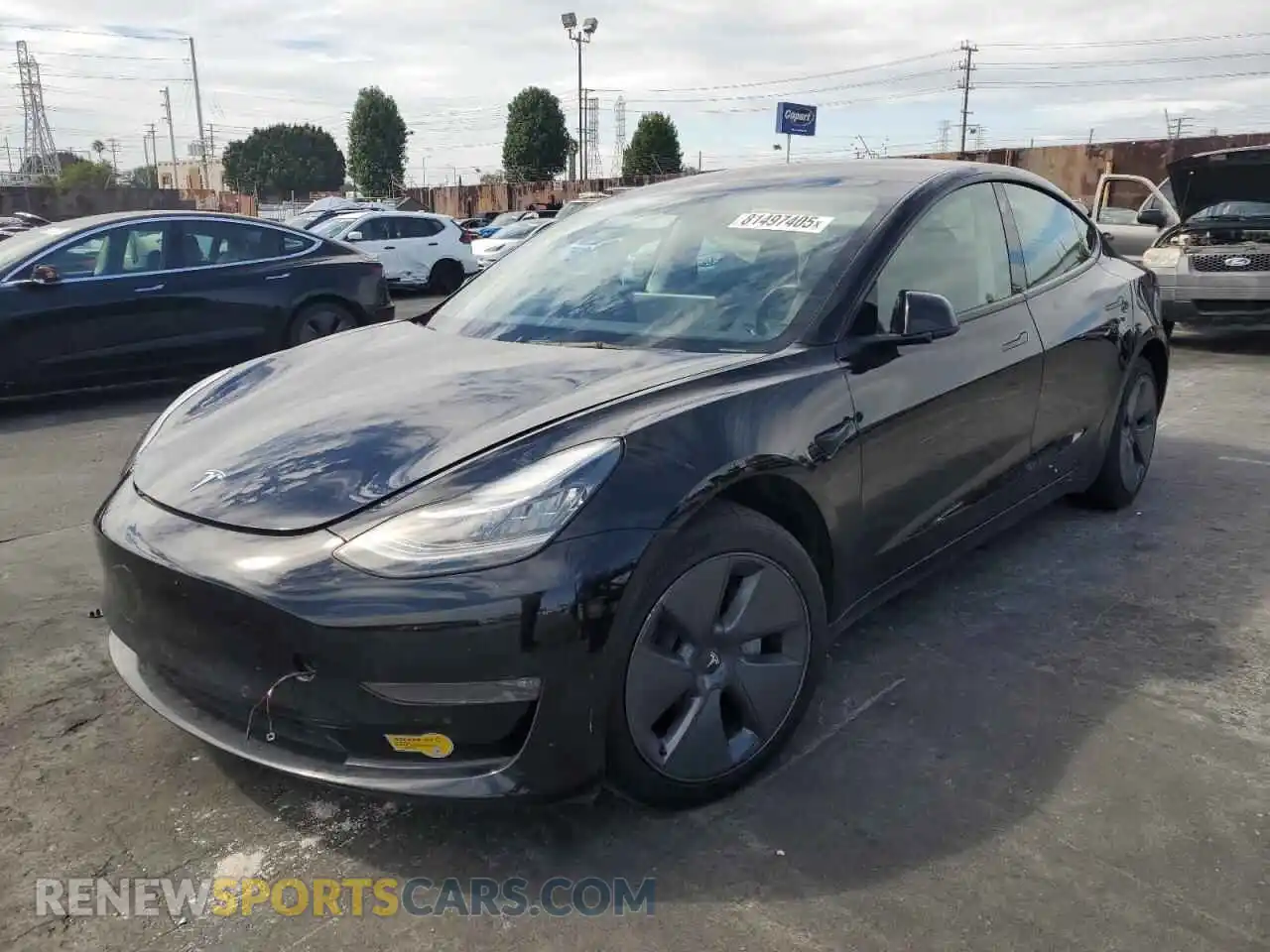 1 Photograph of a damaged car 5YJ3E1EB5NF298942 TESLA MODEL 3 2022
