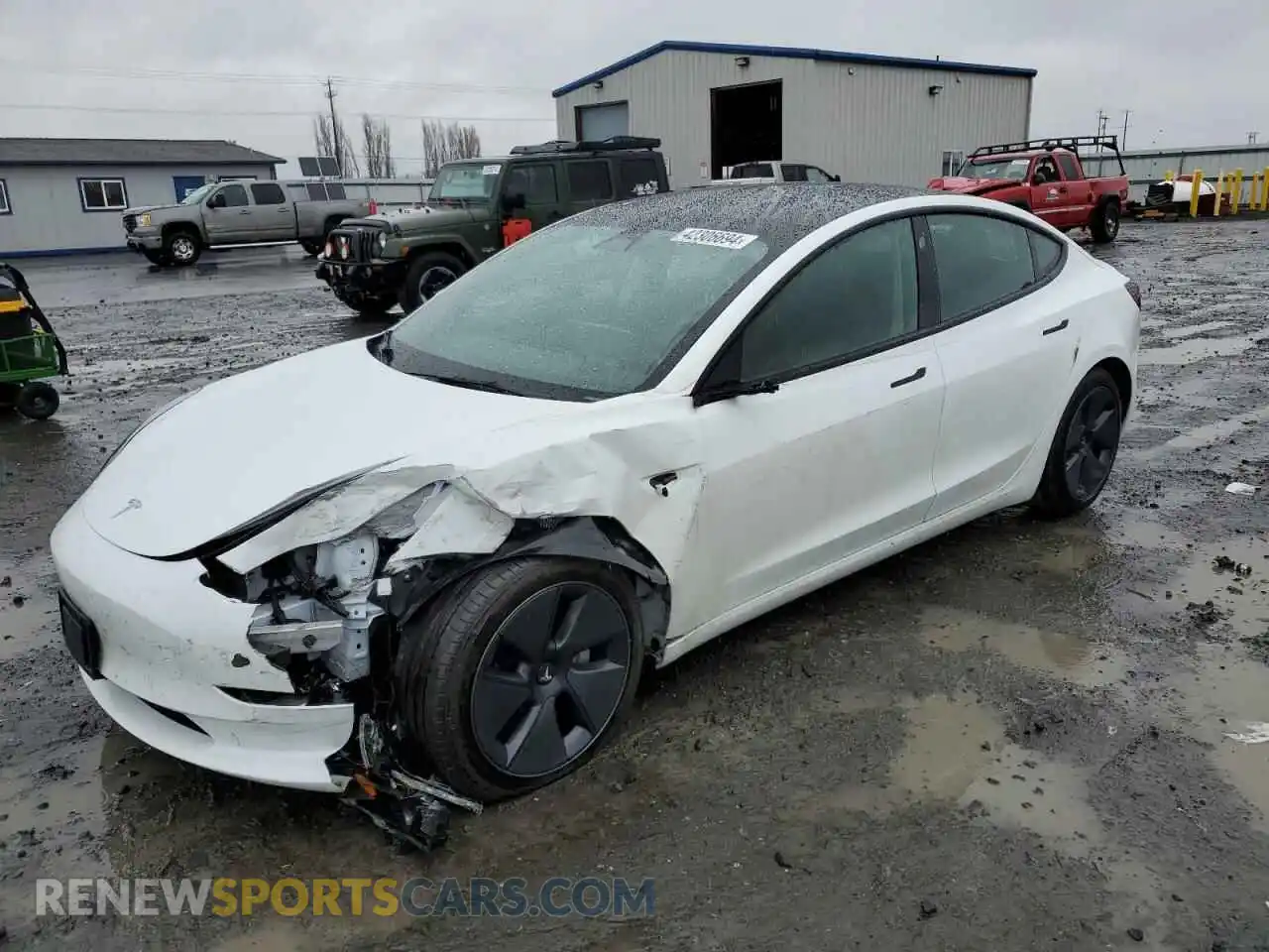 1 Photograph of a damaged car 5YJ3E1EB5NF316419 TESLA MODEL 3 2022
