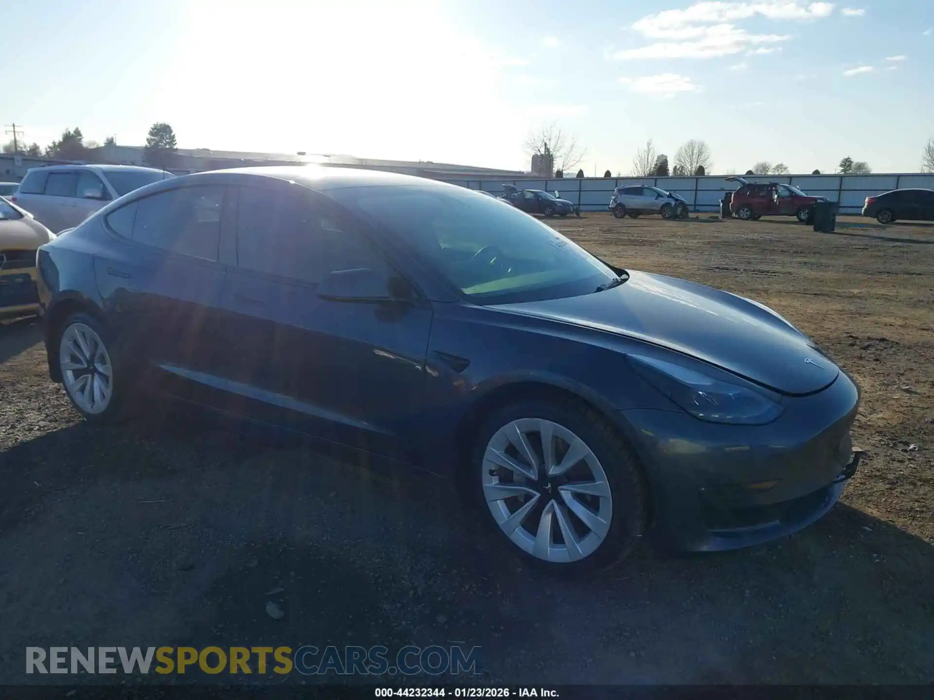 1 Photograph of a damaged car 5YJ3E1EB5NF337559 TESLA MODEL 3 2022