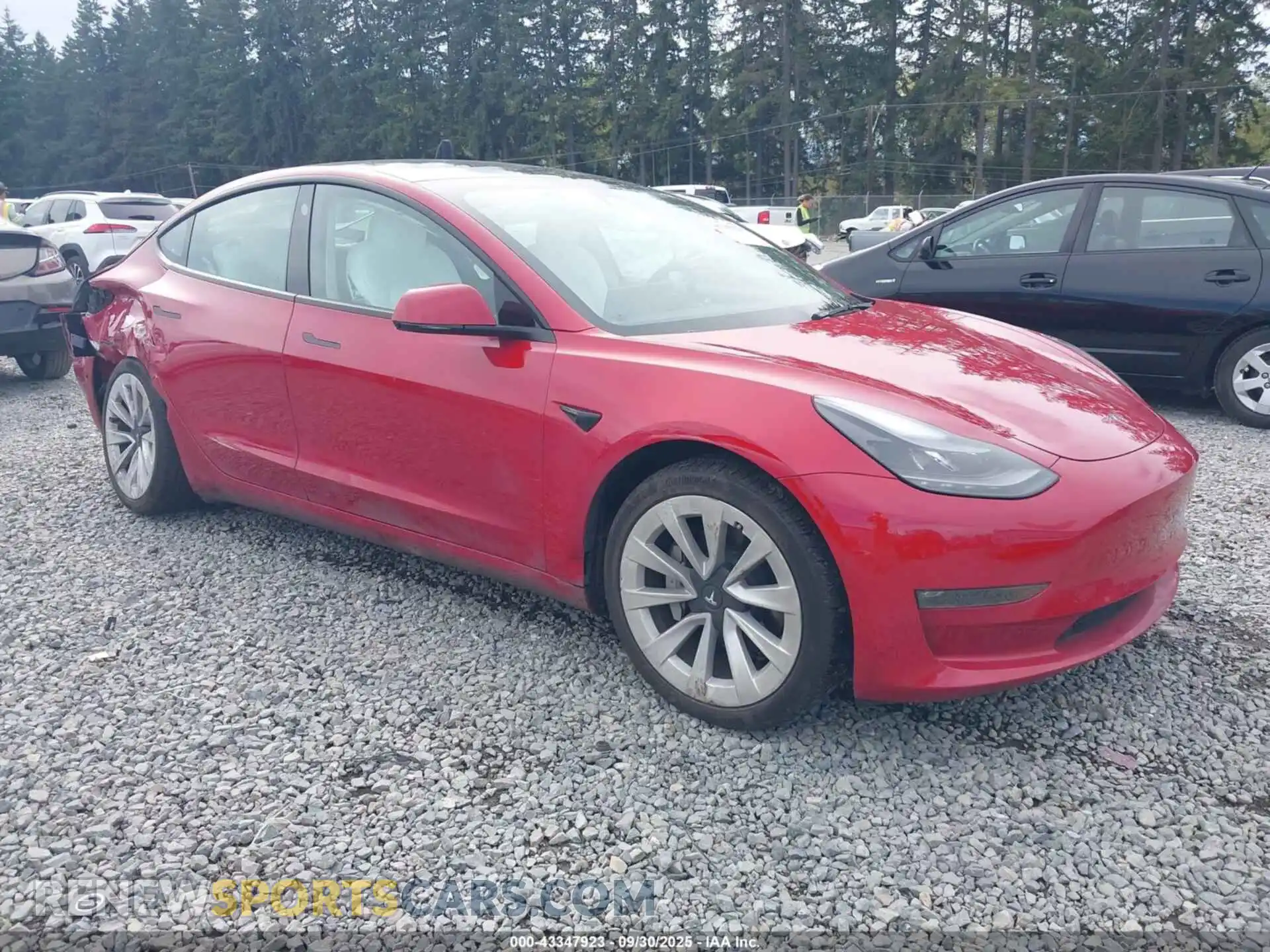 1 Photograph of a damaged car 5YJ3E1EB5NF349971 TESLA MODEL 3 2022