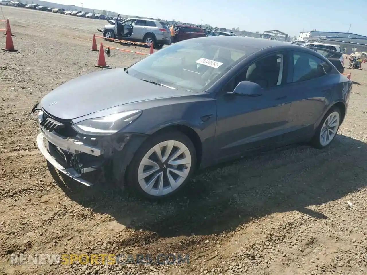 1 Photograph of a damaged car 5YJ3E1EB5NF350473 TESLA MODEL 3 2022