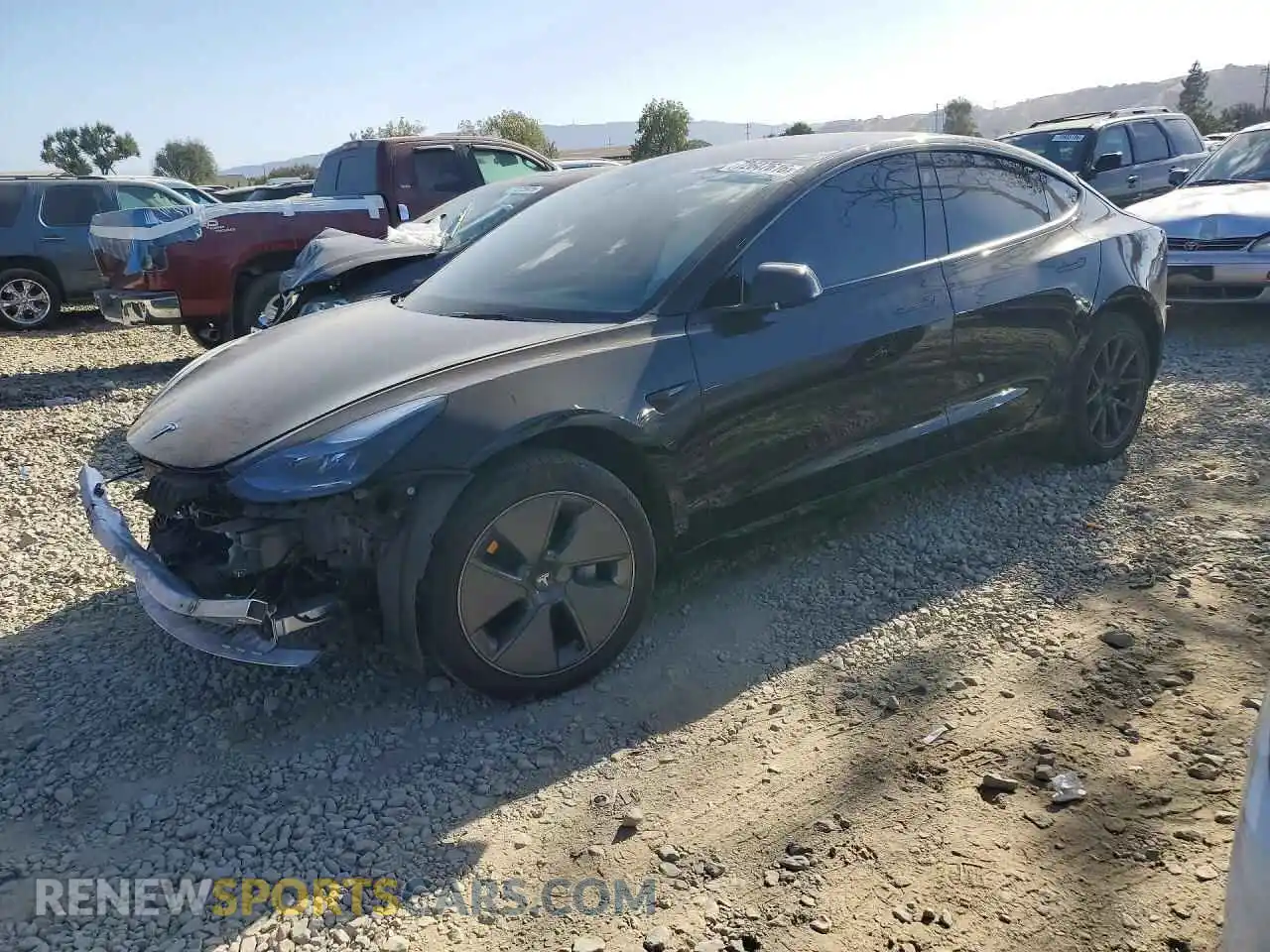 1 Photograph of a damaged car 5YJ3E1EB5NF363112 TESLA MODEL 3 2022