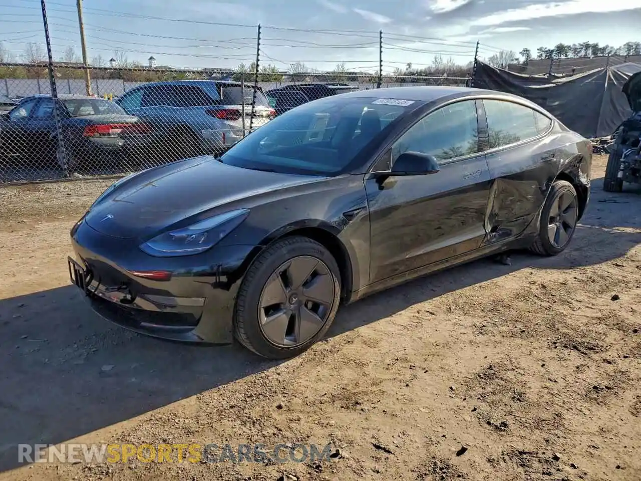1 Photograph of a damaged car 5YJ3E1EB6NF108775 TESLA MODEL 3 2022
