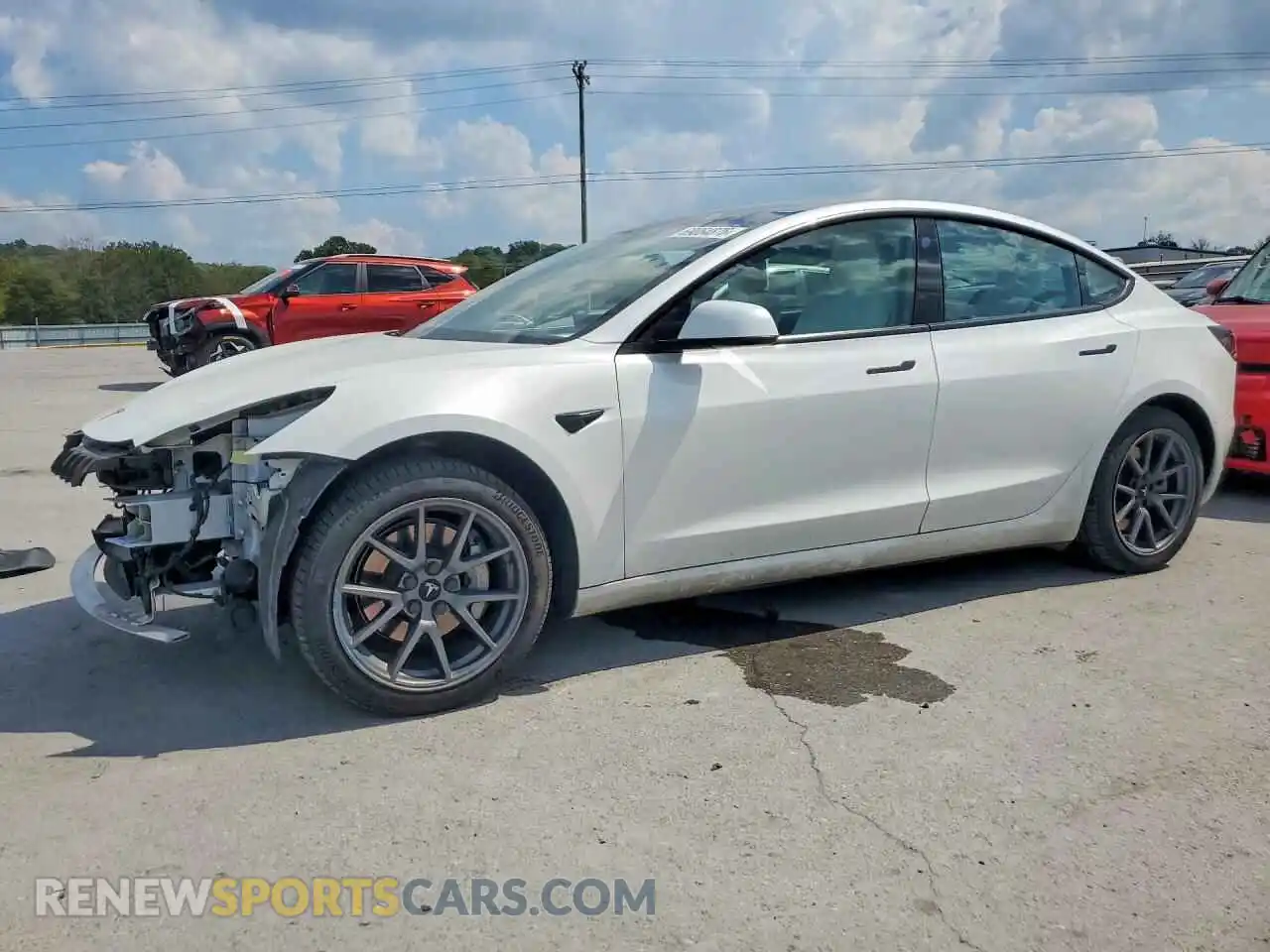 1 Photograph of a damaged car 5YJ3E1EB6NF109215 TESLA MODEL 3 2022