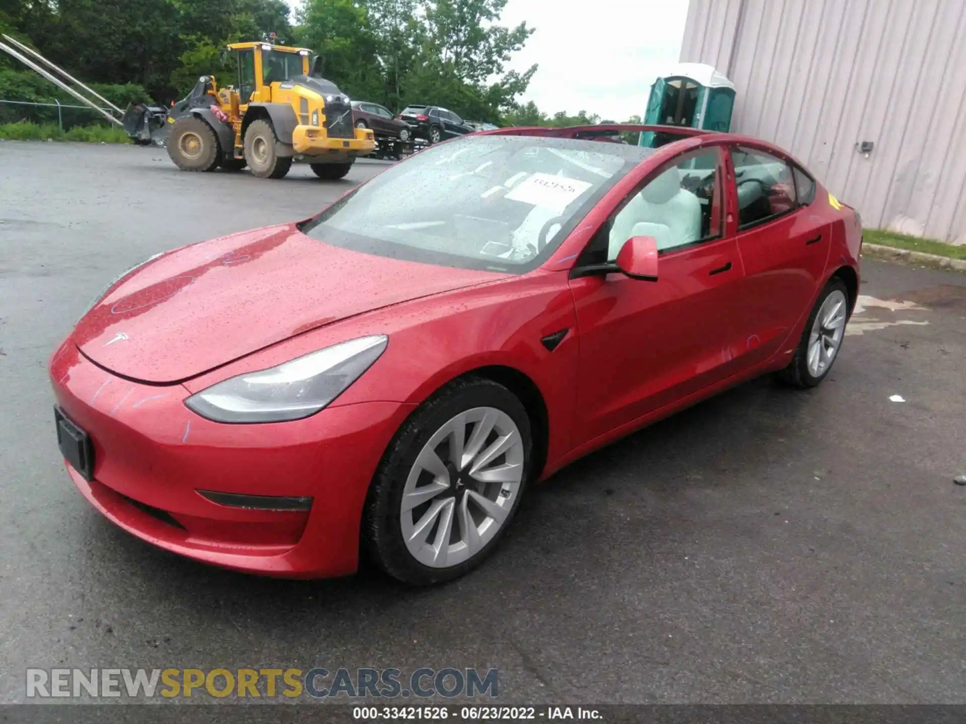 2 Photograph of a damaged car 5YJ3E1EB6NF117671 TESLA MODEL 3 2022
