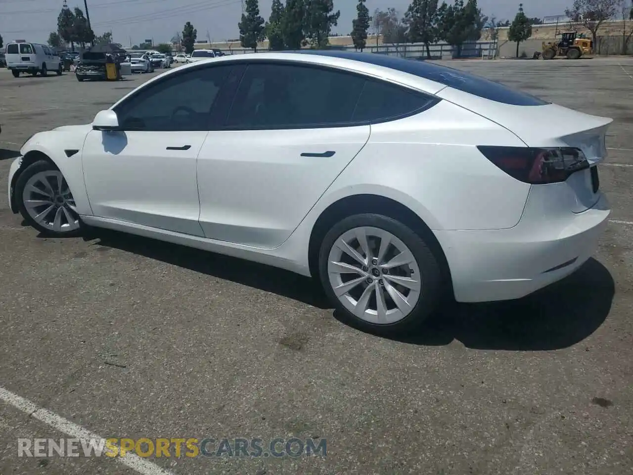 2 Photograph of a damaged car 5YJ3E1EB6NF127326 TESLA MODEL 3 2022