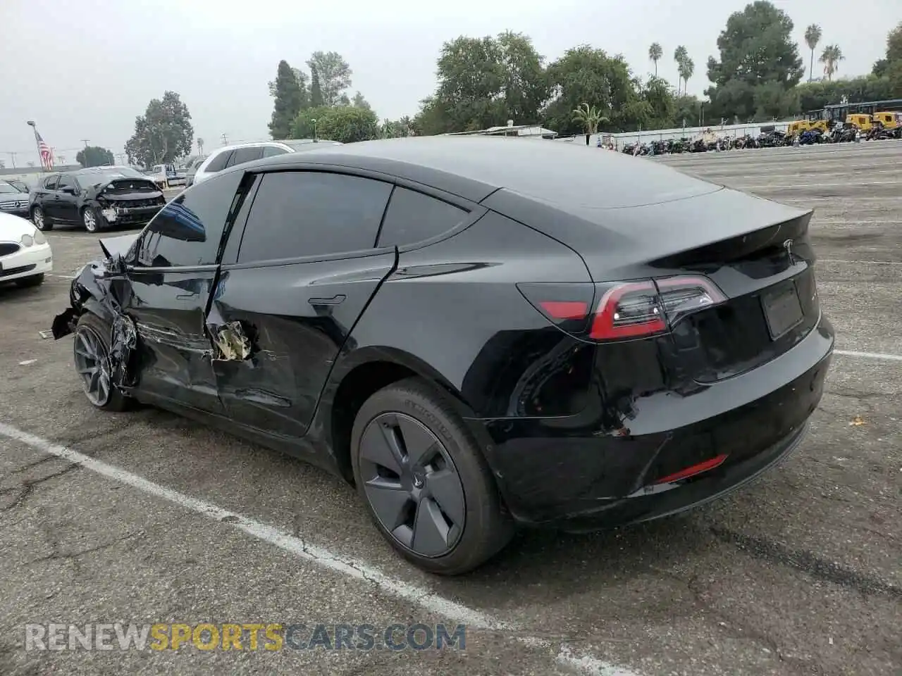 2 fotografías del automóvil dañado 5YJ3E1EB6NF128265 TESLA MODEL 3 2022