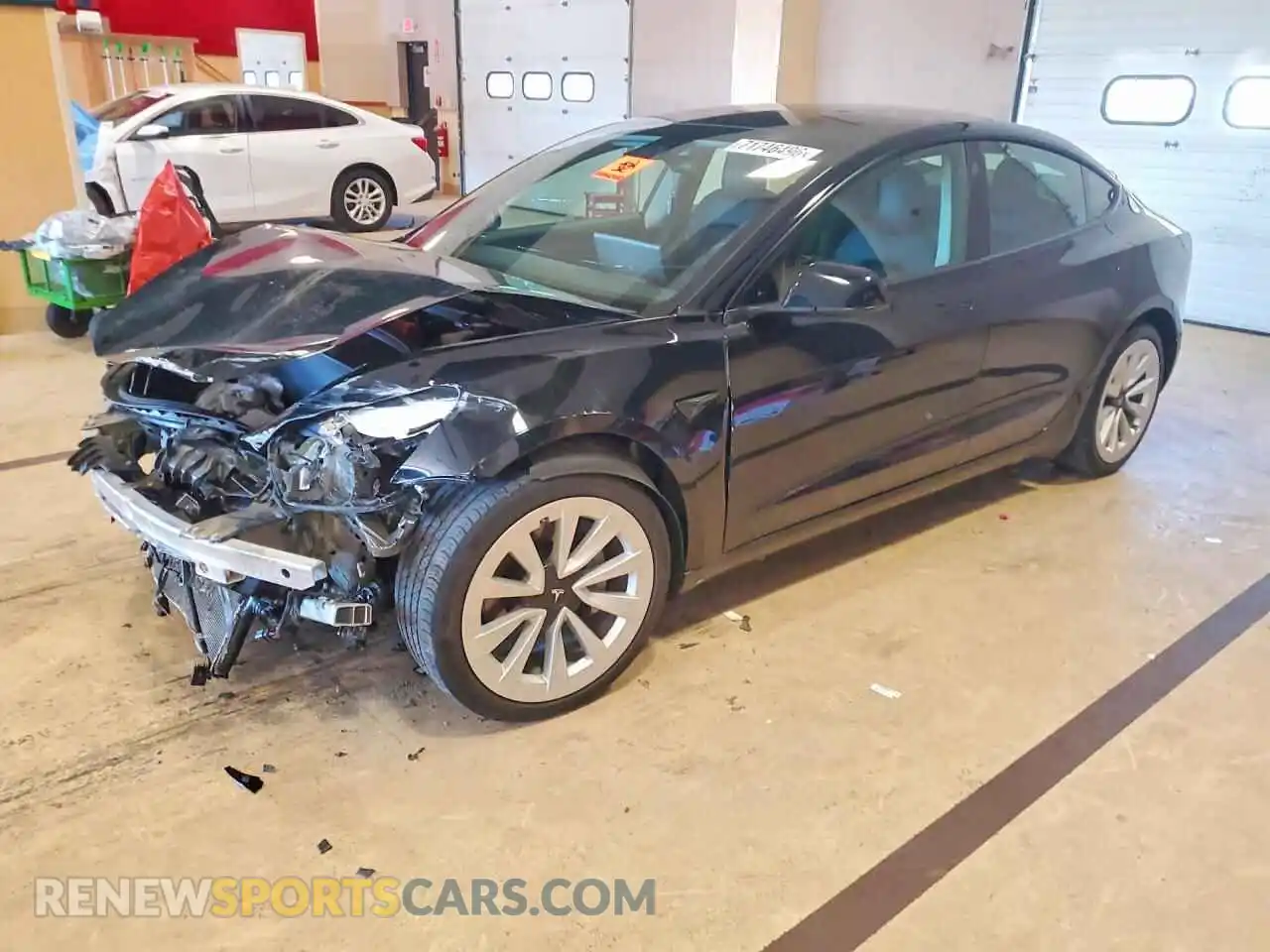 1 Photograph of a damaged car 5YJ3E1EB6NF129884 TESLA MODEL 3 2022