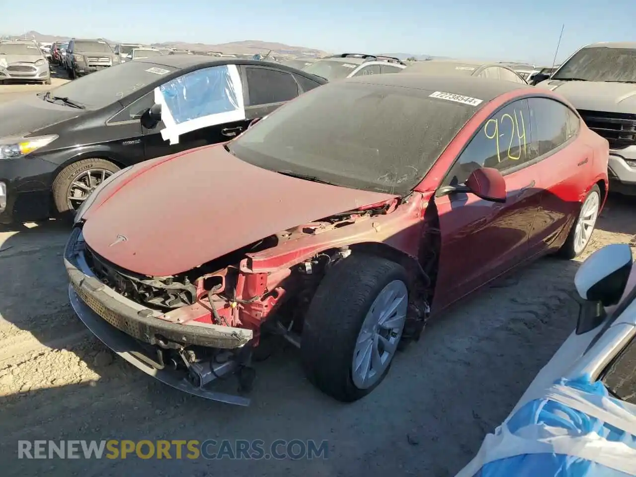 1 fotografías del automóvil dañado 5YJ3E1EB6NF134566 TESLA MODEL 3 2022