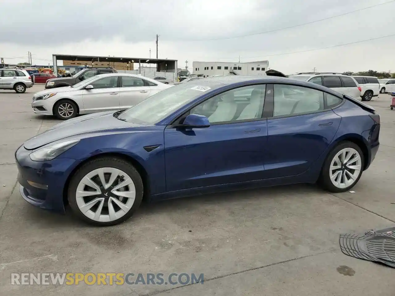 1 Photograph of a damaged car 5YJ3E1EB6NF152680 TESLA MODEL 3 2022