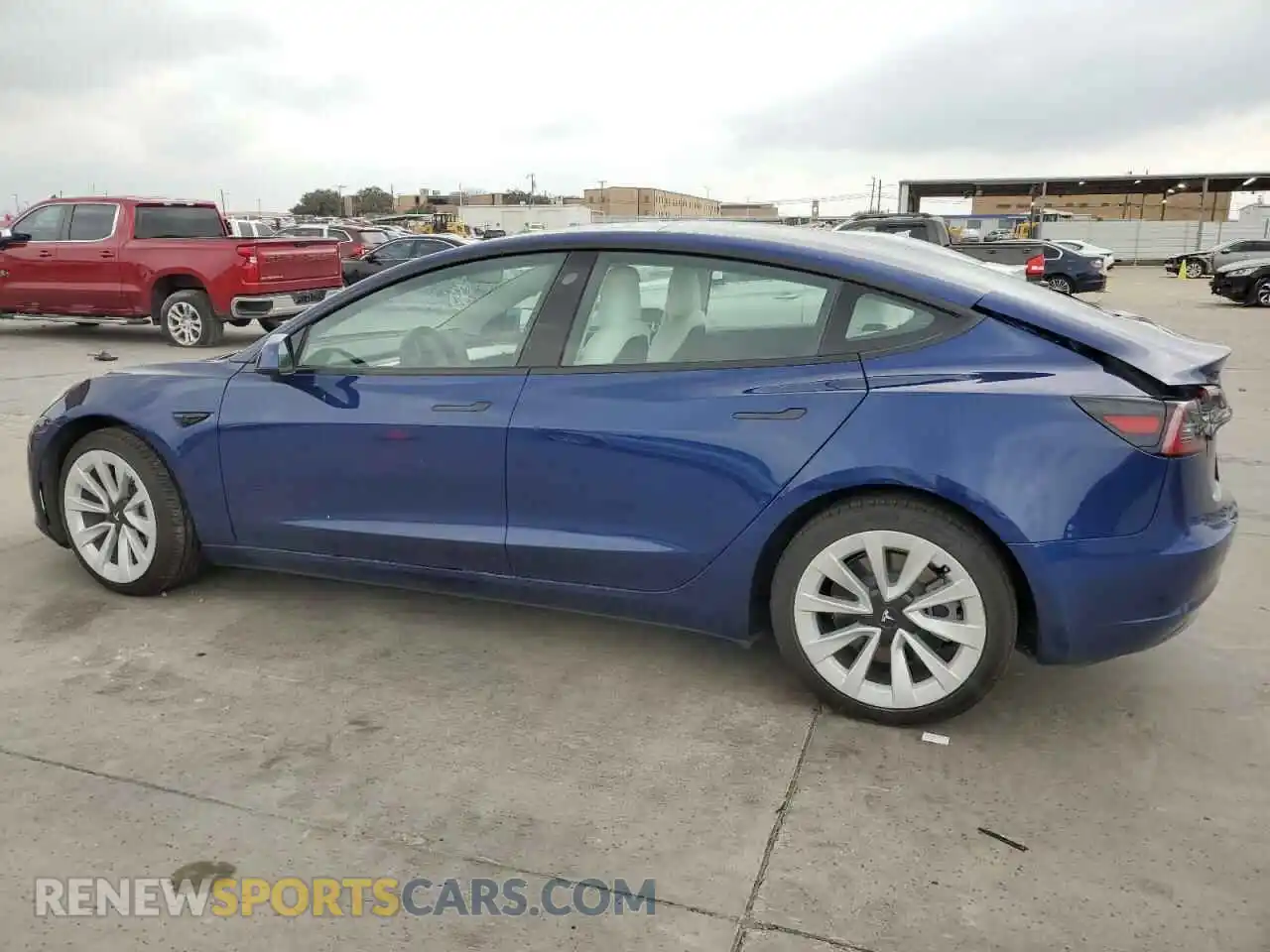 2 Photograph of a damaged car 5YJ3E1EB6NF152680 TESLA MODEL 3 2022