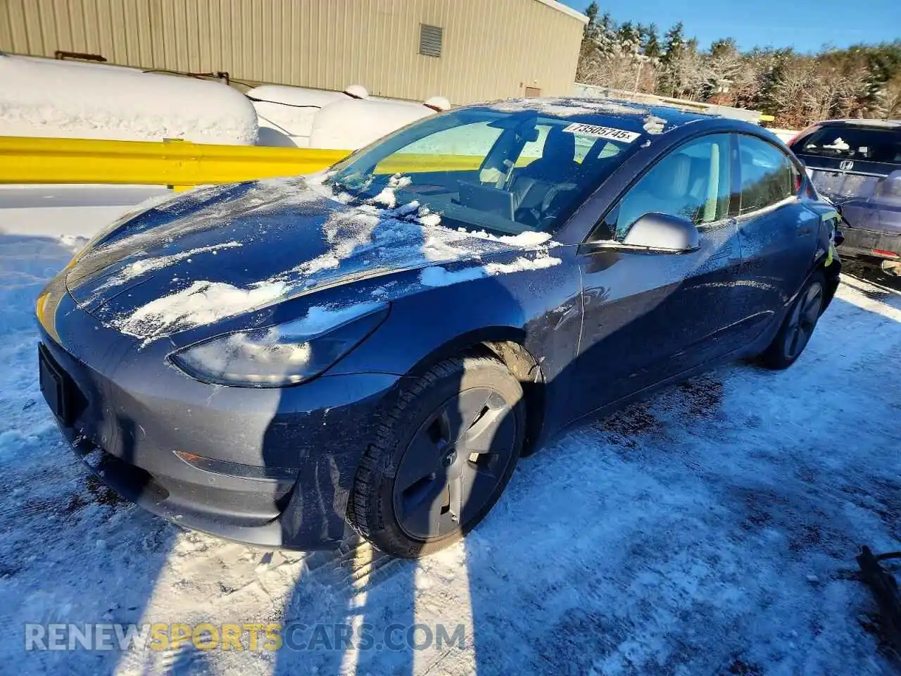 1 Photograph of a damaged car 5YJ3E1EB6NF153165 TESLA MODEL 3 2022