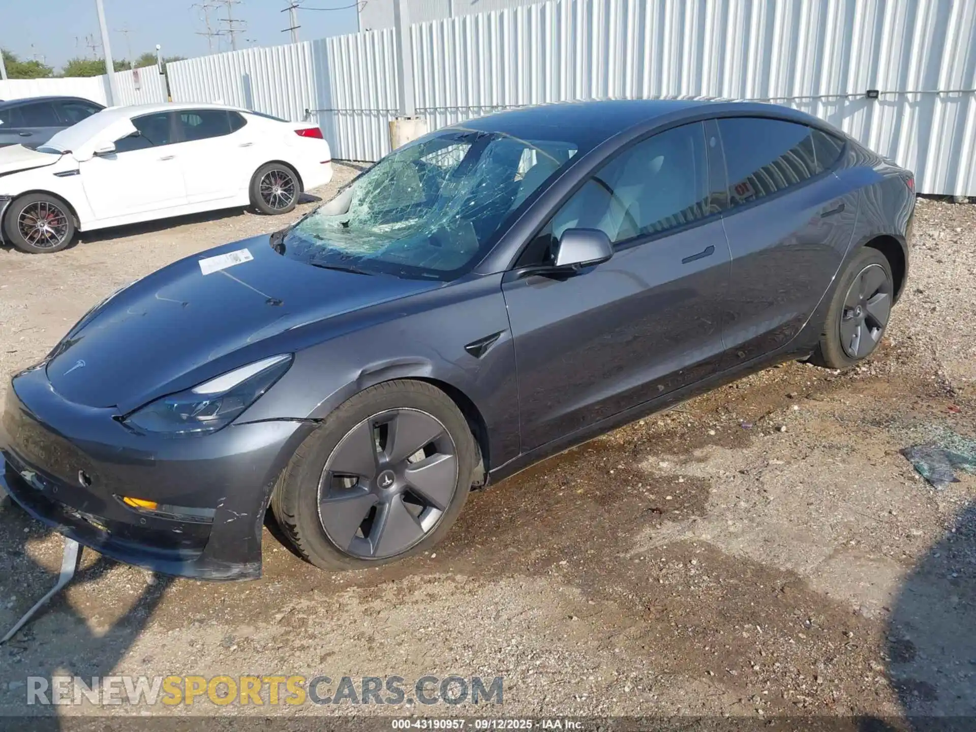 2 Photograph of a damaged car 5YJ3E1EB6NF153697 TESLA MODEL 3 2022