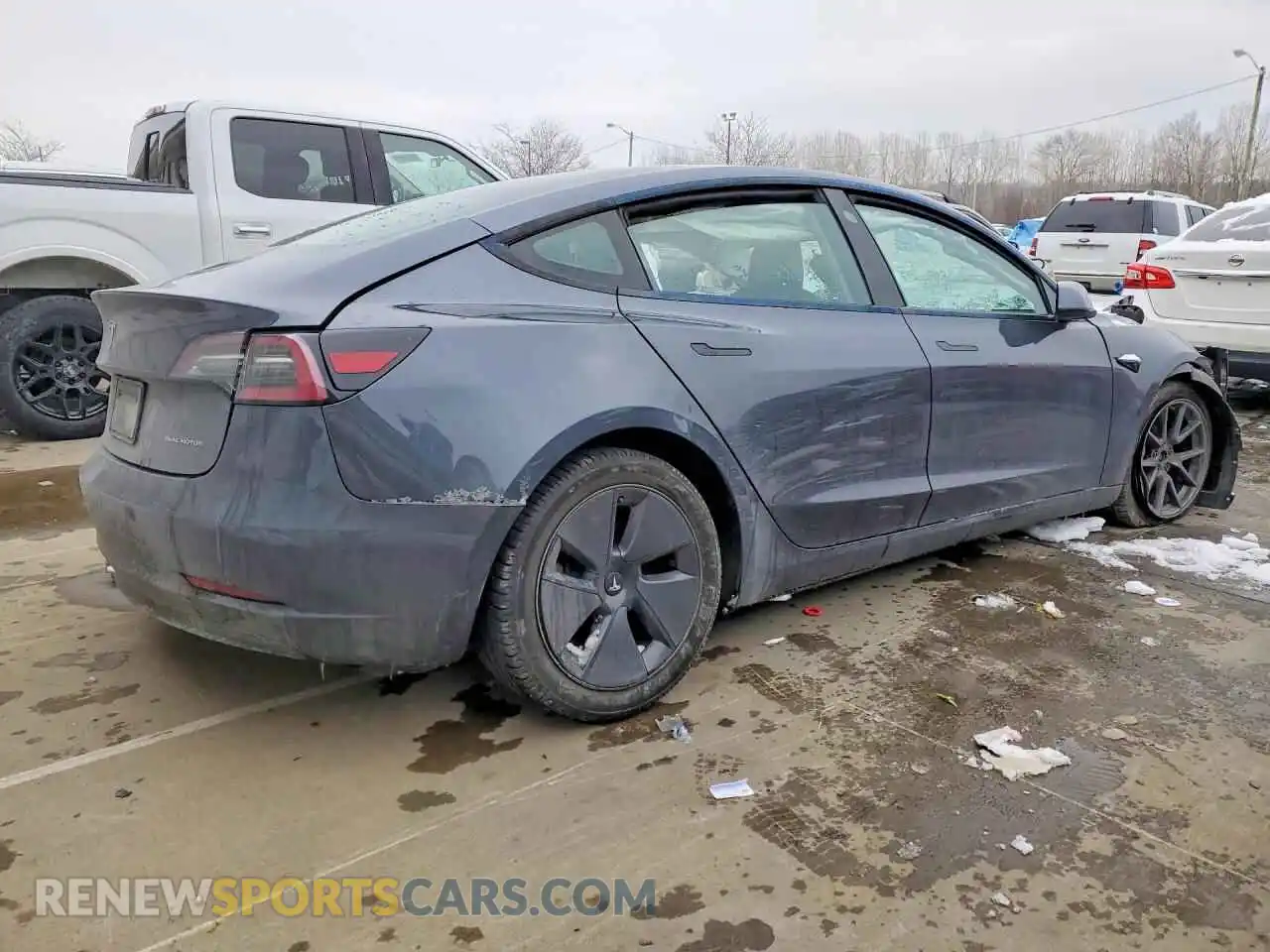 3 fotografías del automóvil dañado 5YJ3E1EB6NF156678 TESLA MODEL 3 2022
