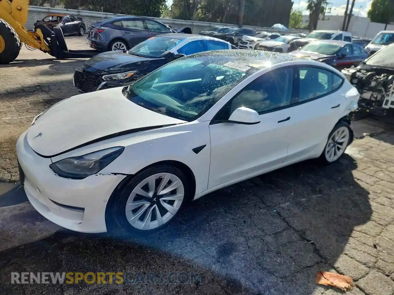 1 Photograph of a damaged car 5YJ3E1EB6NF157782 TESLA MODEL 3 2022