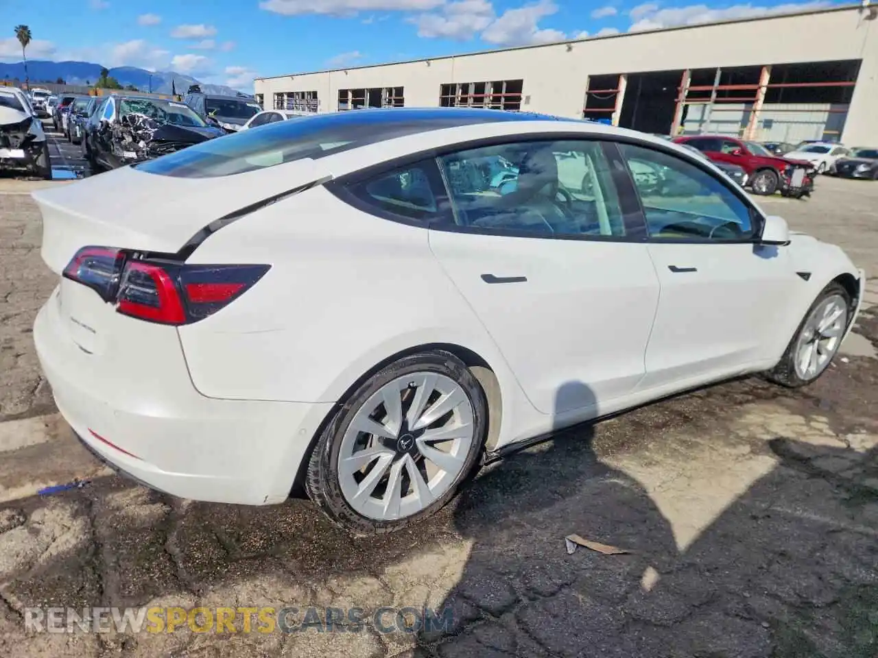 3 Photograph of a damaged car 5YJ3E1EB6NF157782 TESLA MODEL 3 2022