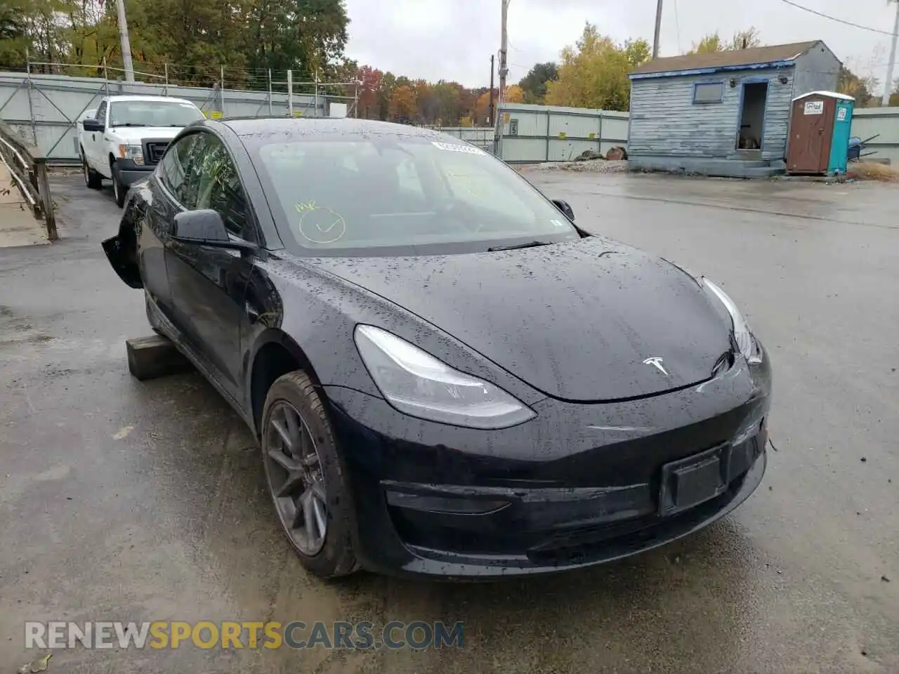 1 Photograph of a damaged car 5YJ3E1EB6NF158849 TESLA MODEL 3 2022