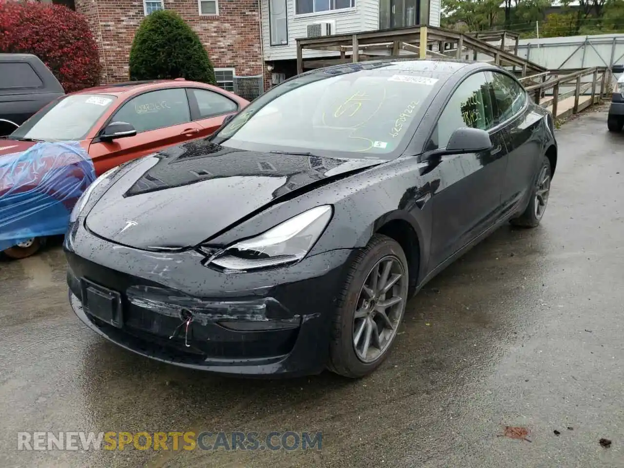 2 Photograph of a damaged car 5YJ3E1EB6NF158849 TESLA MODEL 3 2022