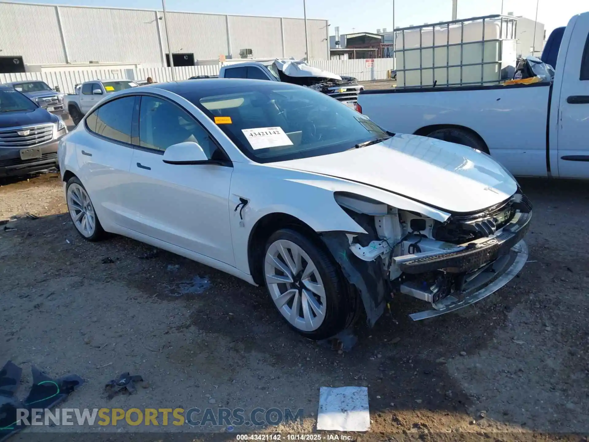 1 Photograph of a damaged car 5YJ3E1EB6NF159578 TESLA MODEL 3 2022