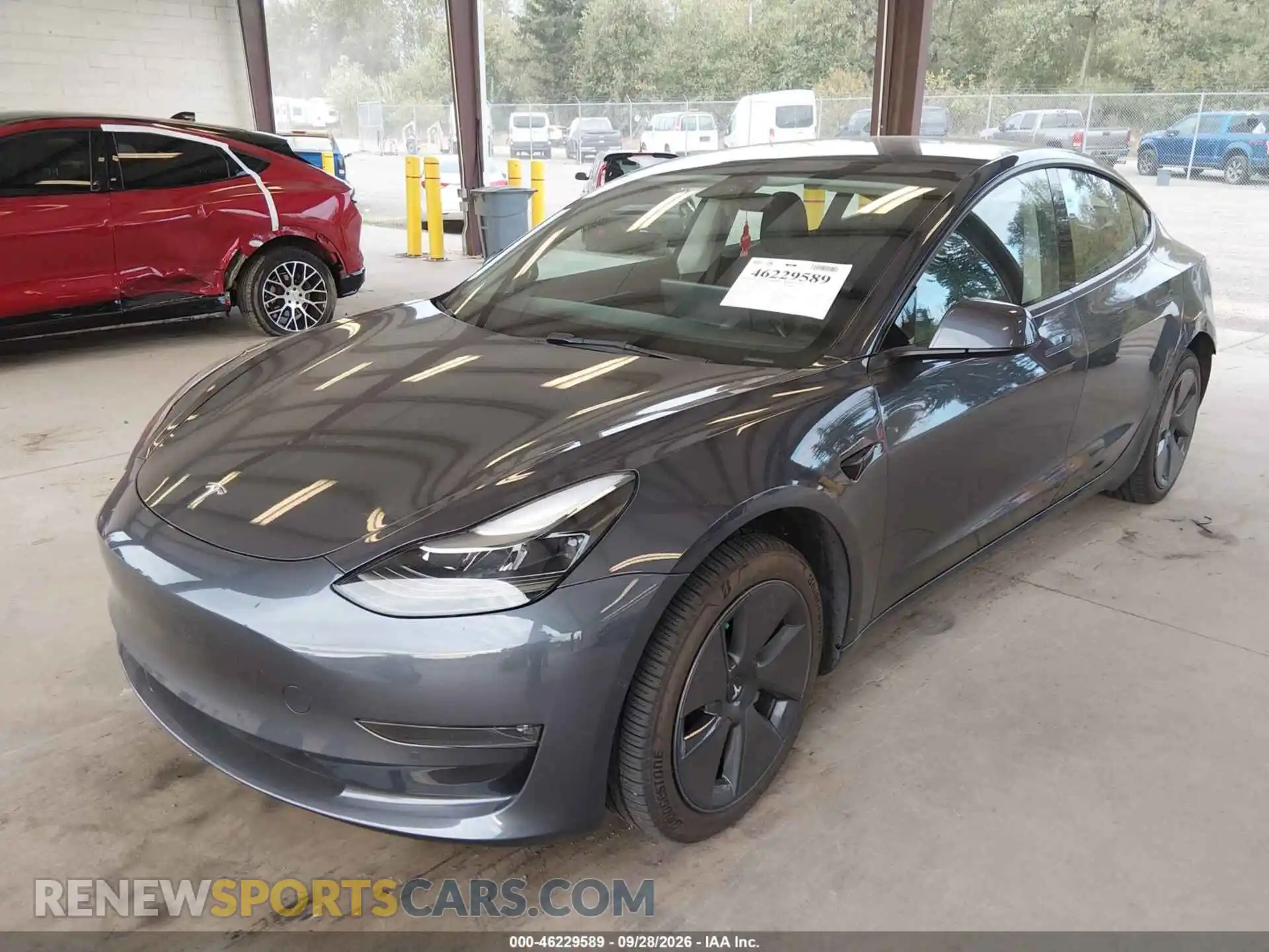2 Photograph of a damaged car 5YJ3E1EB6NF164439 TESLA MODEL 3 2022