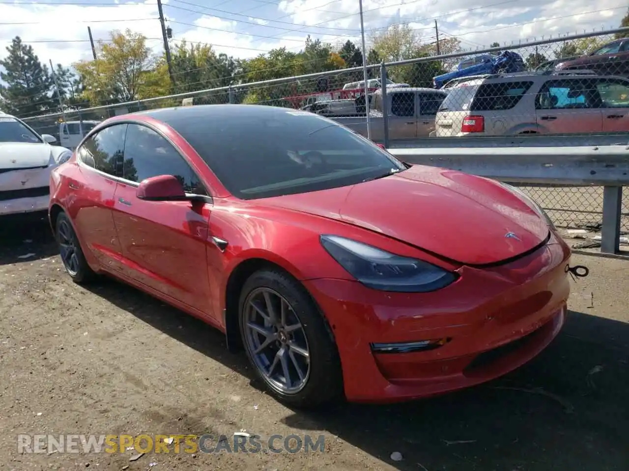 1 Photograph of a damaged car 5YJ3E1EB6NF173559 TESLA MODEL 3 2022