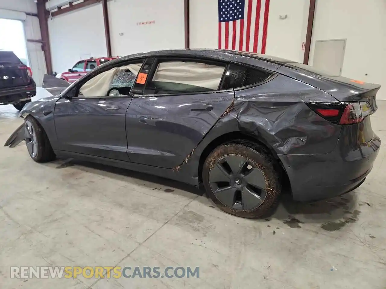 2 Photograph of a damaged car 5YJ3E1EB6NF174615 TESLA MODEL 3 2022