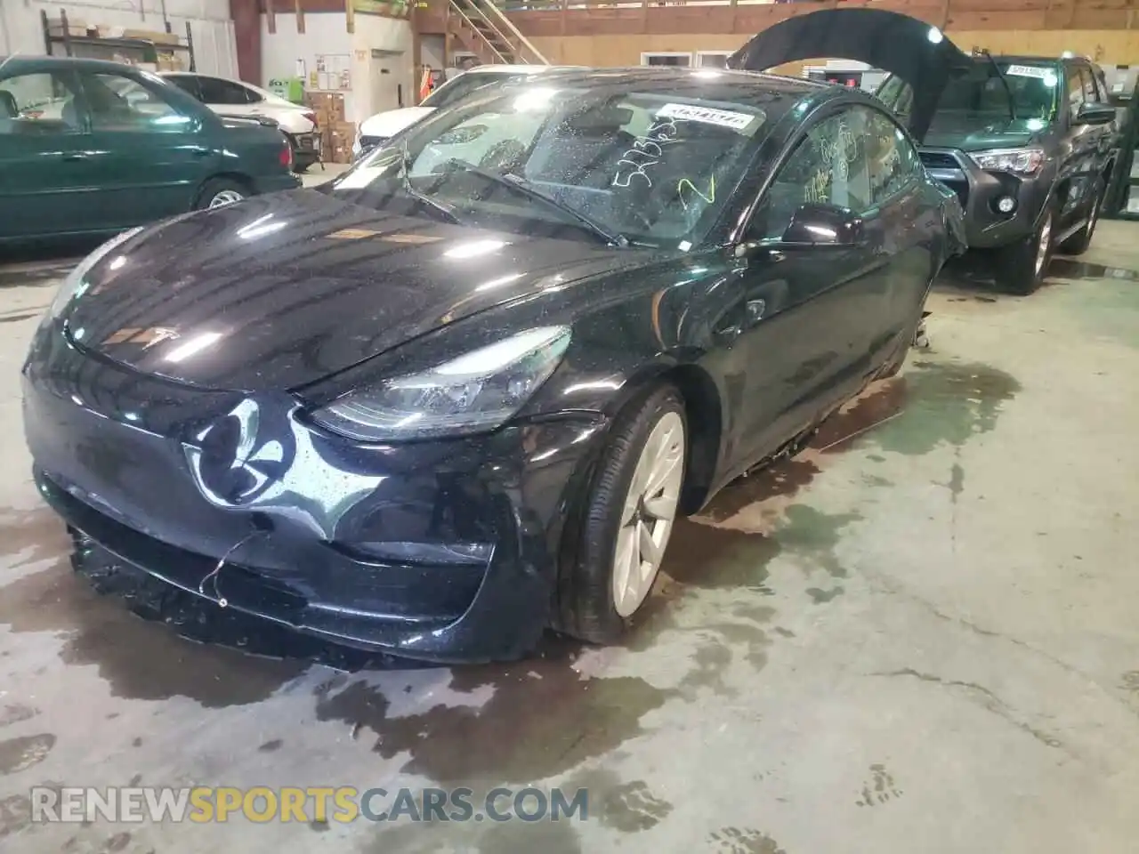 2 Photograph of a damaged car 5YJ3E1EB6NF185520 TESLA MODEL 3 2022