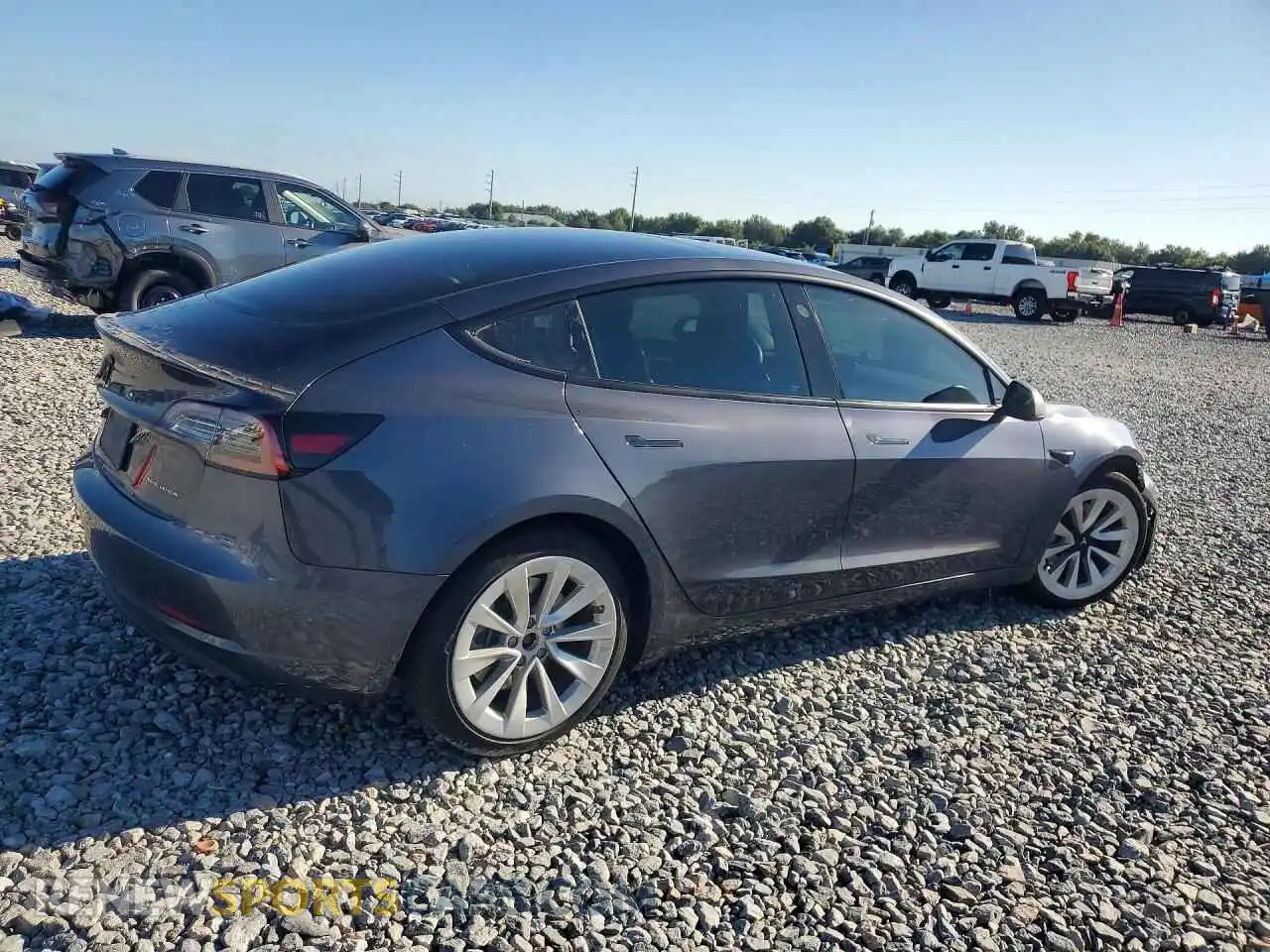 3 fotografías del automóvil dañado 5YJ3E1EB6NF191074 TESLA MODEL 3 2022