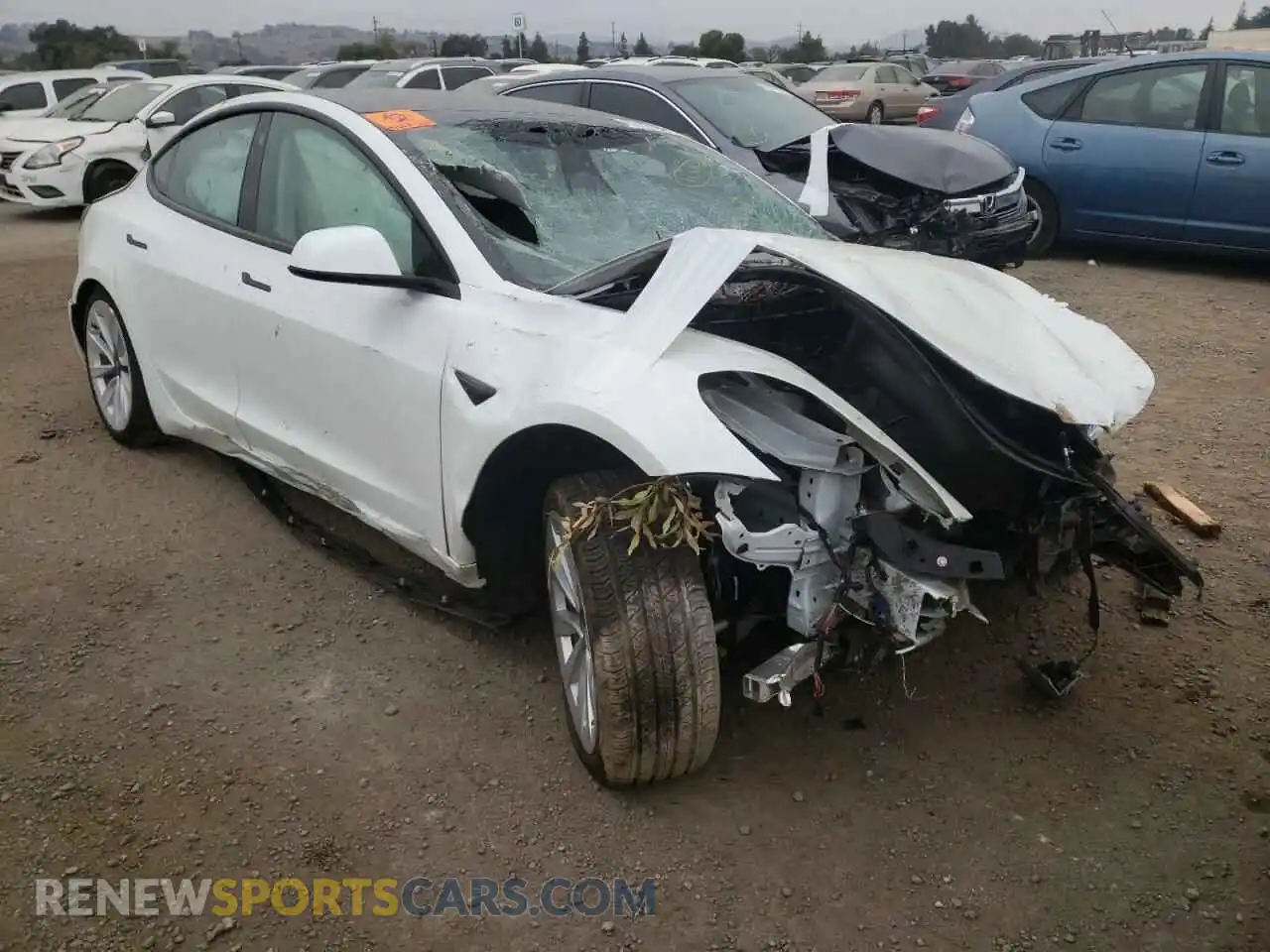 1 Фотография поврежденного автомобиля 5YJ3E1EB6NF202316 TESLA MODEL 3 2022