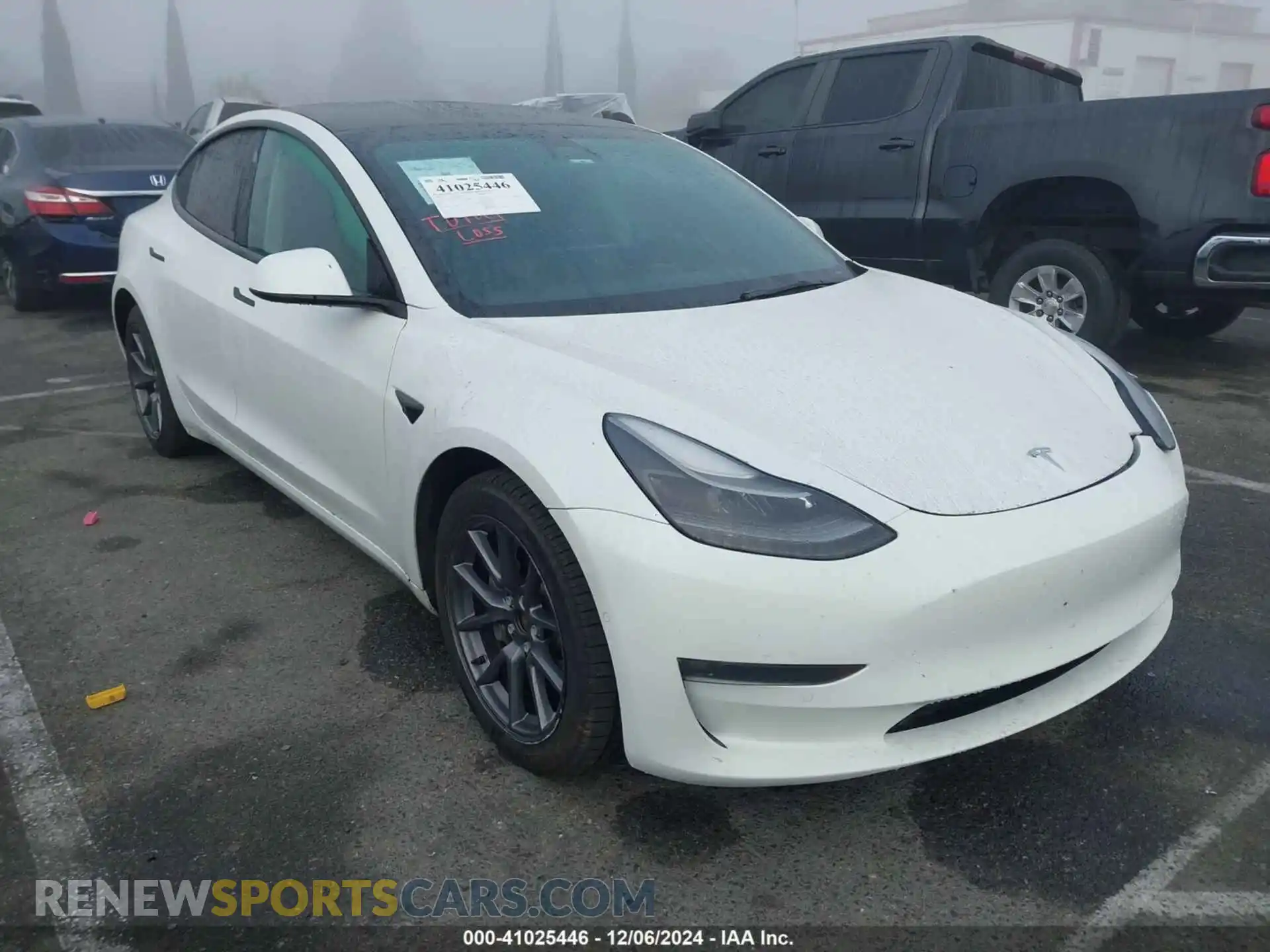 1 Photograph of a damaged car 5YJ3E1EB6NF206639 TESLA MODEL 3 2022