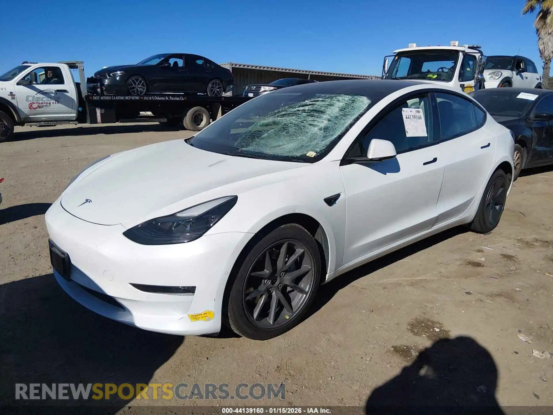 2 Photograph of a damaged car 5YJ3E1EB6NF206706 TESLA MODEL 3 2022