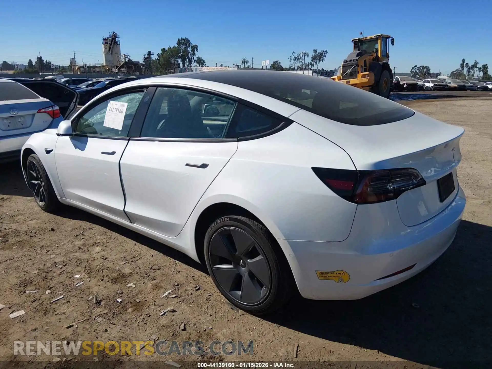 3 Photograph of a damaged car 5YJ3E1EB6NF206706 TESLA MODEL 3 2022