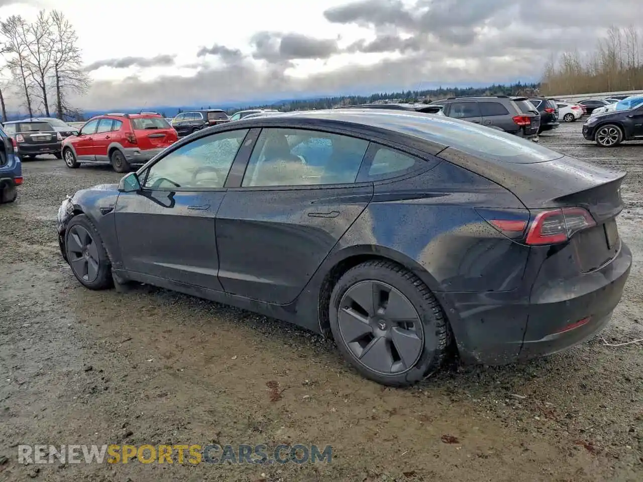 2 Photograph of a damaged car 5YJ3E1EB6NF207239 TESLA MODEL 3 2022